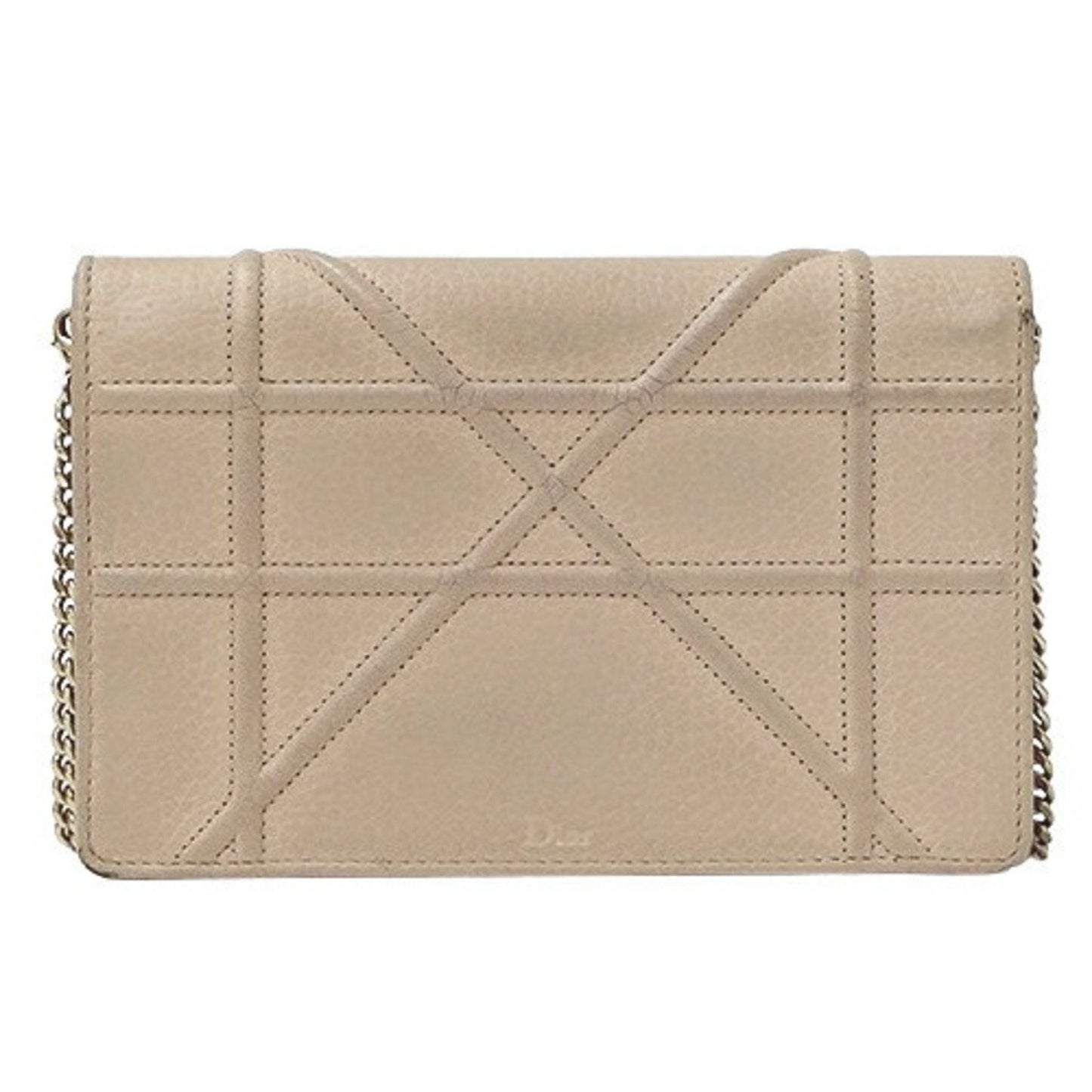Christian Dior Dior bag for women, shoulder bag, clutch 2way, Diorama leather, pink beige, chain