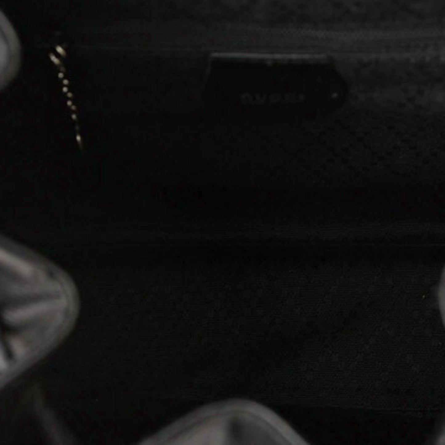 GUCCI Bamboo Backpack Canvas Leather Black