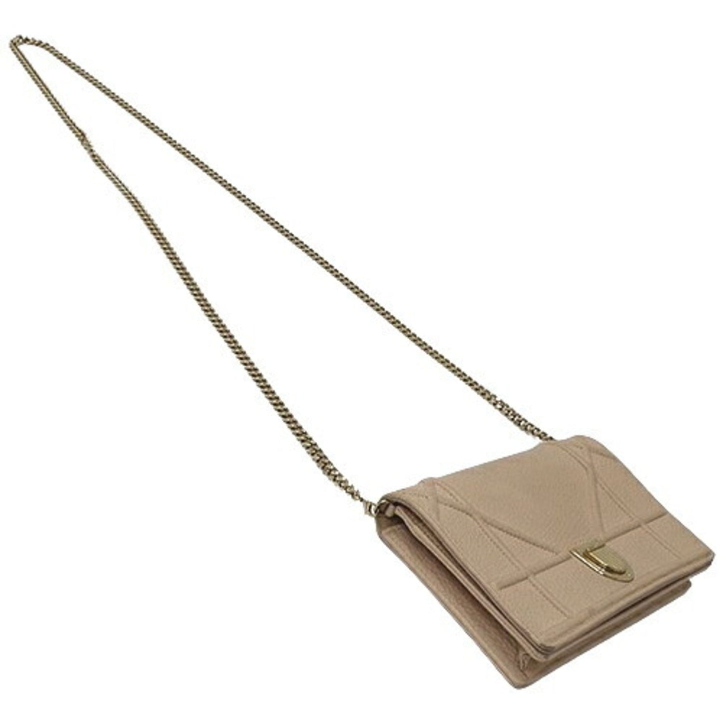 Christian Dior Dior bag for women, shoulder bag, clutch 2way, Diorama leather, pink beige, chain
