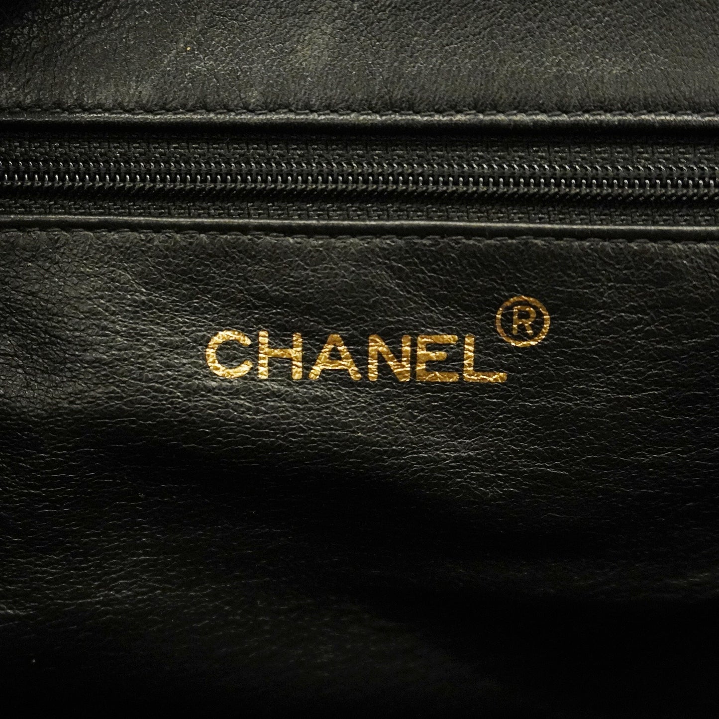 CHANEL Chain Shoulder Women's Leather Tote Bag Black