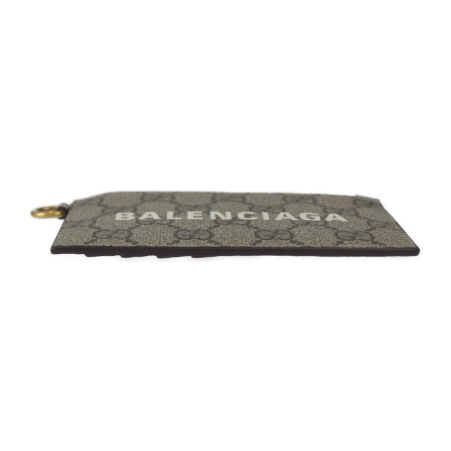 GUCCI Gucci BALENCIAGA Collaboration The Hacker Project Business Card Holder/Card Case 681706 GG Supreme Canvas Beige Brown Neck Strap Included Fragment Wallet/Coin Coin Purse