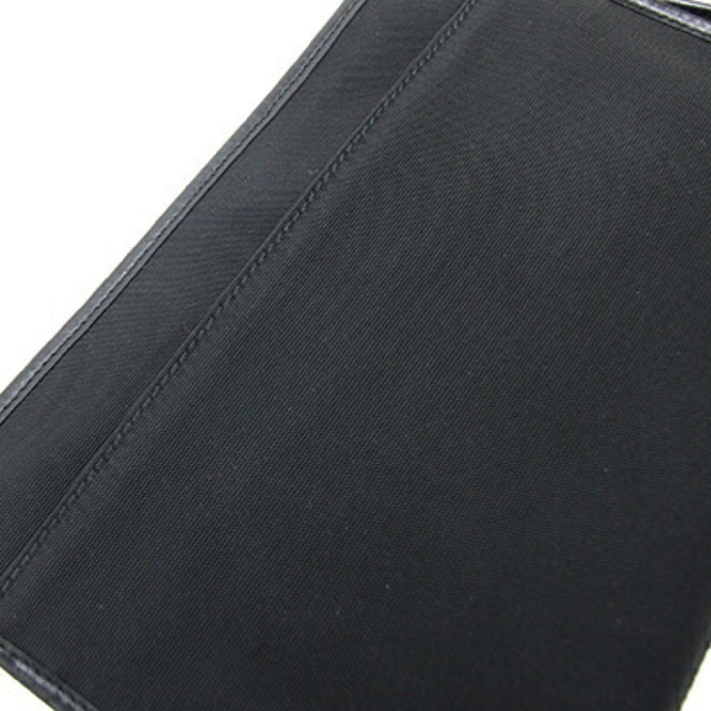 Gucci Second Bag 108844 Black Nylon Canvas Leather Clutch Men's GUCCI