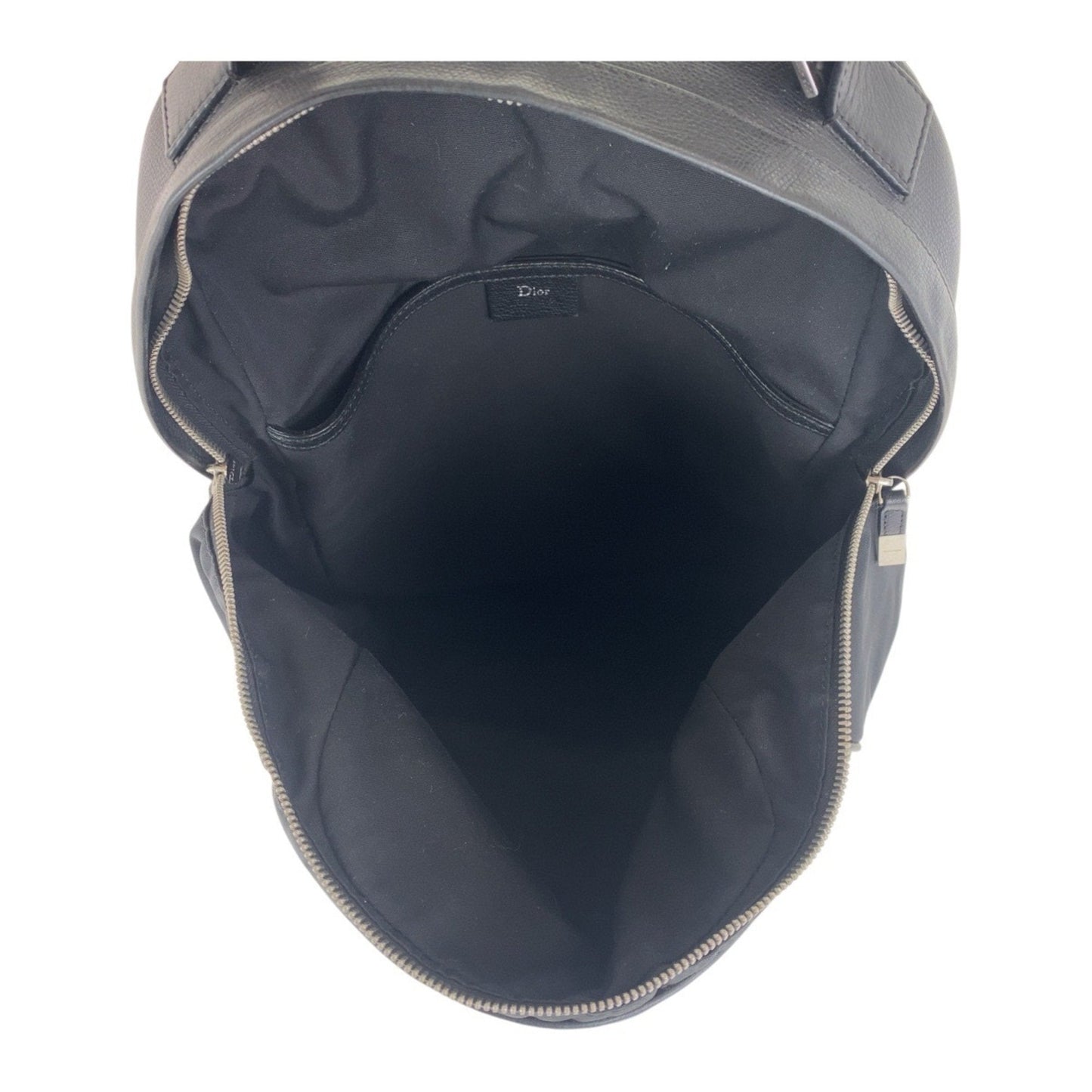 Christian Dior Dior Black Silver Hardware Nylon Leather 03 BO 1105 Backpack Men's