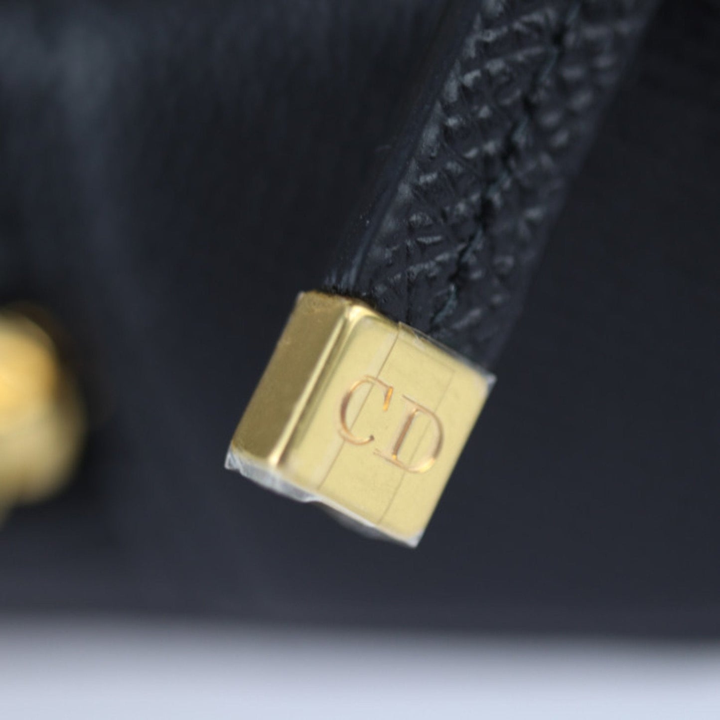 Christian Dior Caro Double Pouch Shoulder Bag S7431UBAE Leather Black Second Clutch R2415083010047