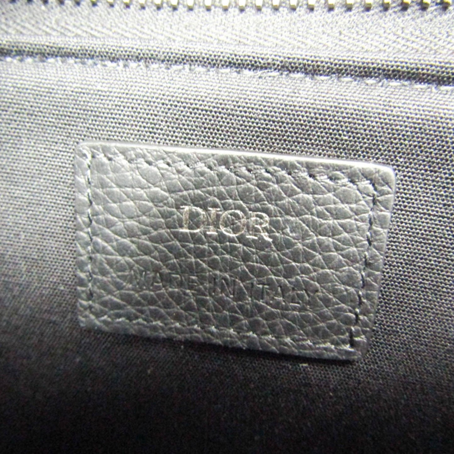 Christian Dior Oblique Women,Men Canvas Clutch Bag Cream,Navy