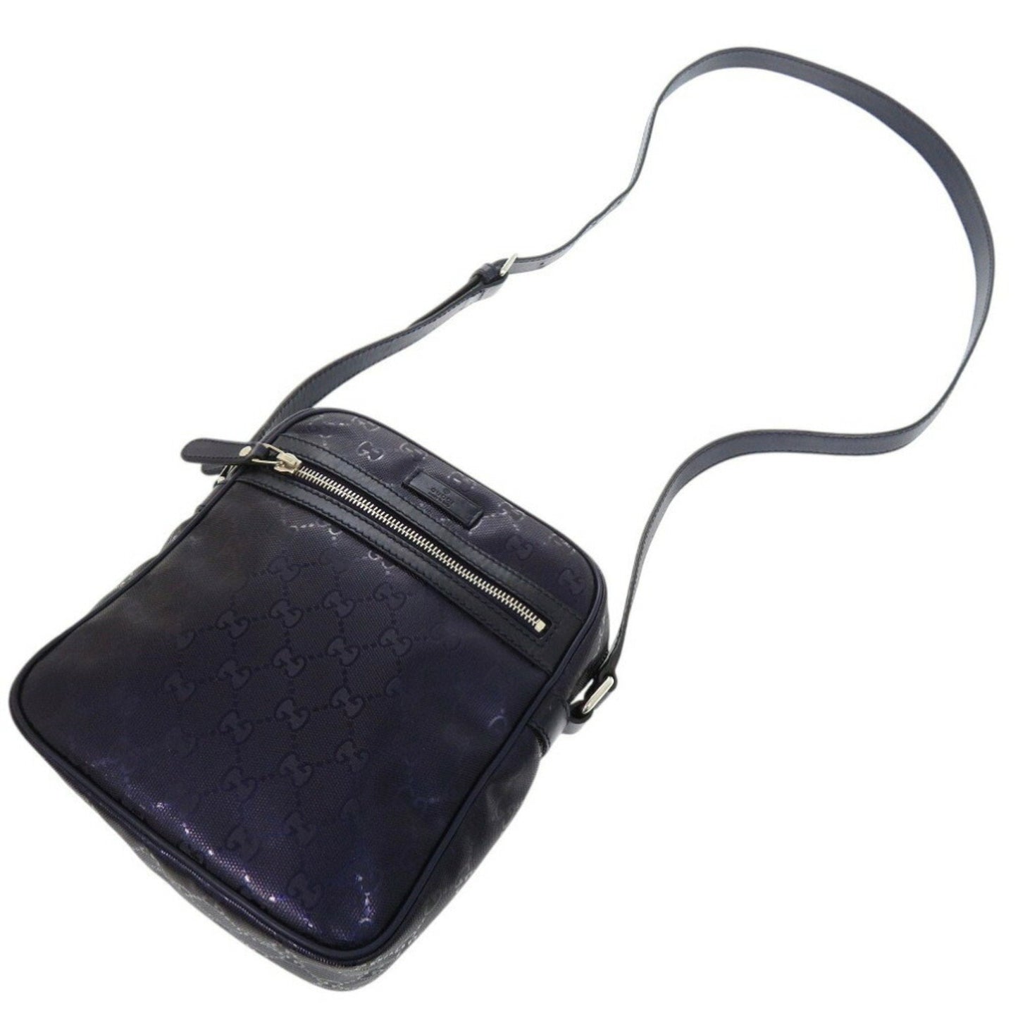 Gucci GG Imprime Shoulder Bag Crossbody 233268 497717 PVC Purple 0470GUCCI