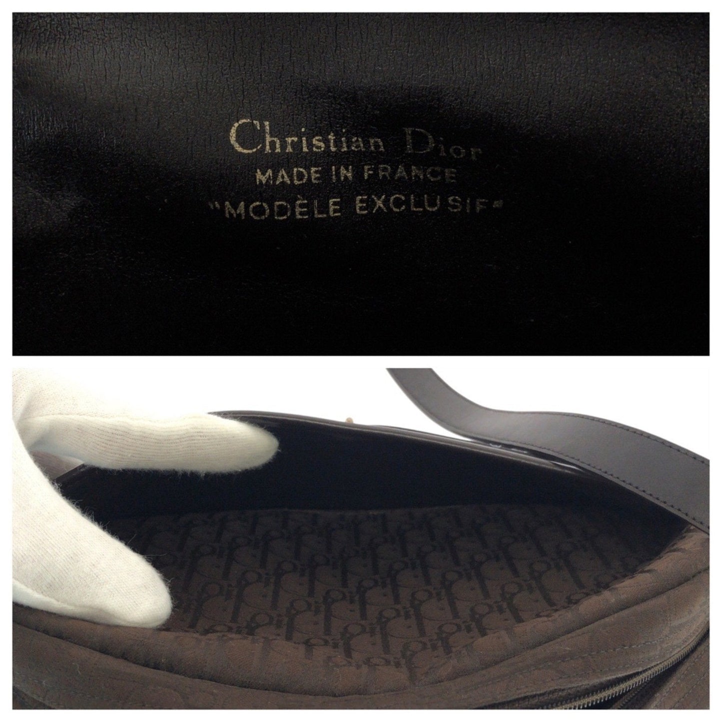 Christian Dior Dior Trotter Brown Gold Hardware Canvas Crossbody Shoulder Bag for Women