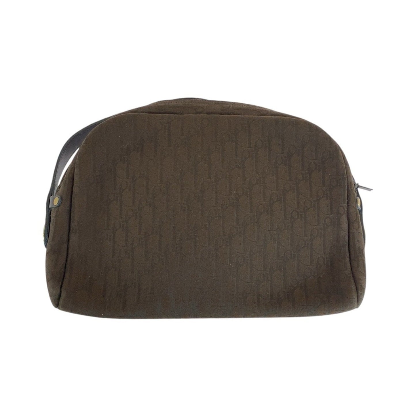 Christian Dior Dior Trotter Brown Gold Hardware Canvas Crossbody Shoulder Bag for Women