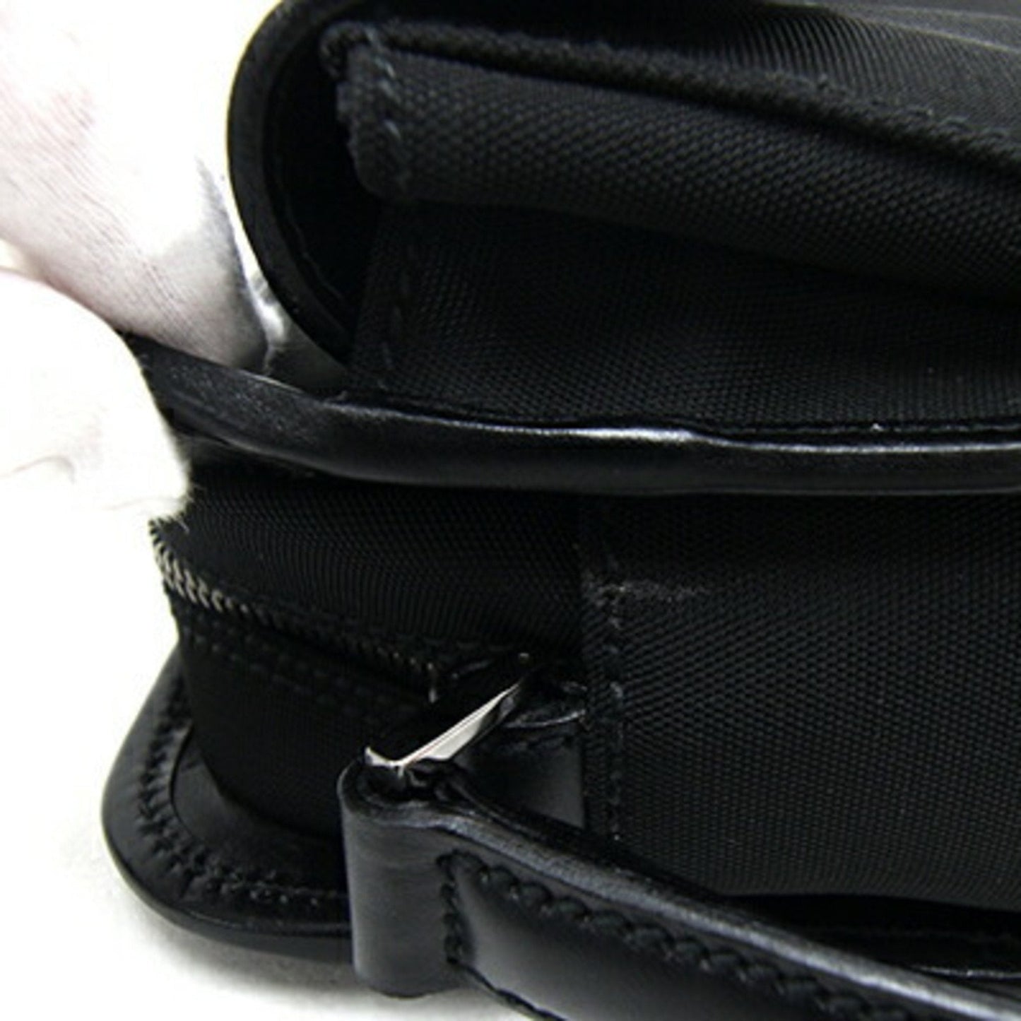 Gucci Second Bag 108844 Black Nylon Canvas Leather Clutch Men's GUCCI