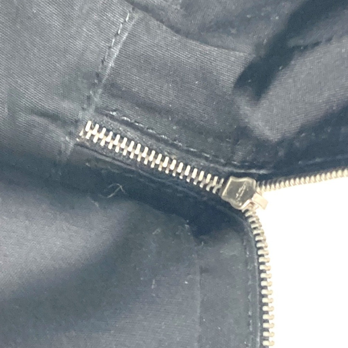 Christian Dior Dior Trotter Logo Pouch Clutch Bag Second Leather Coated Canvas Men's Black