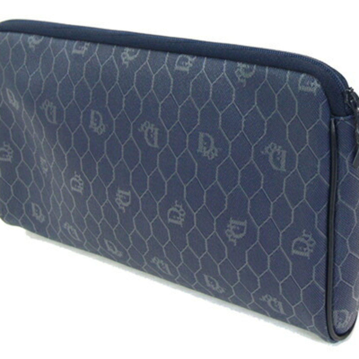 Christian Dior Dior Clutch Bag Navy PVC Leather Second Old Men's DIOR