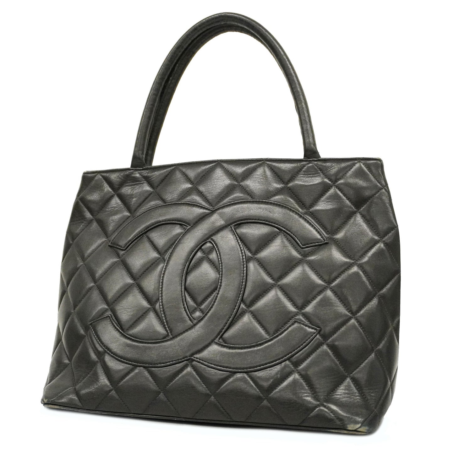 CHANEL Reprint Tote Women's Leather Tote Bag Black