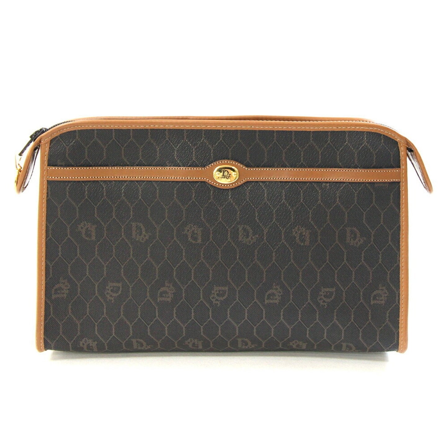 Christian Dior Dior clutch bag brown PVC leather second old men's DIOR