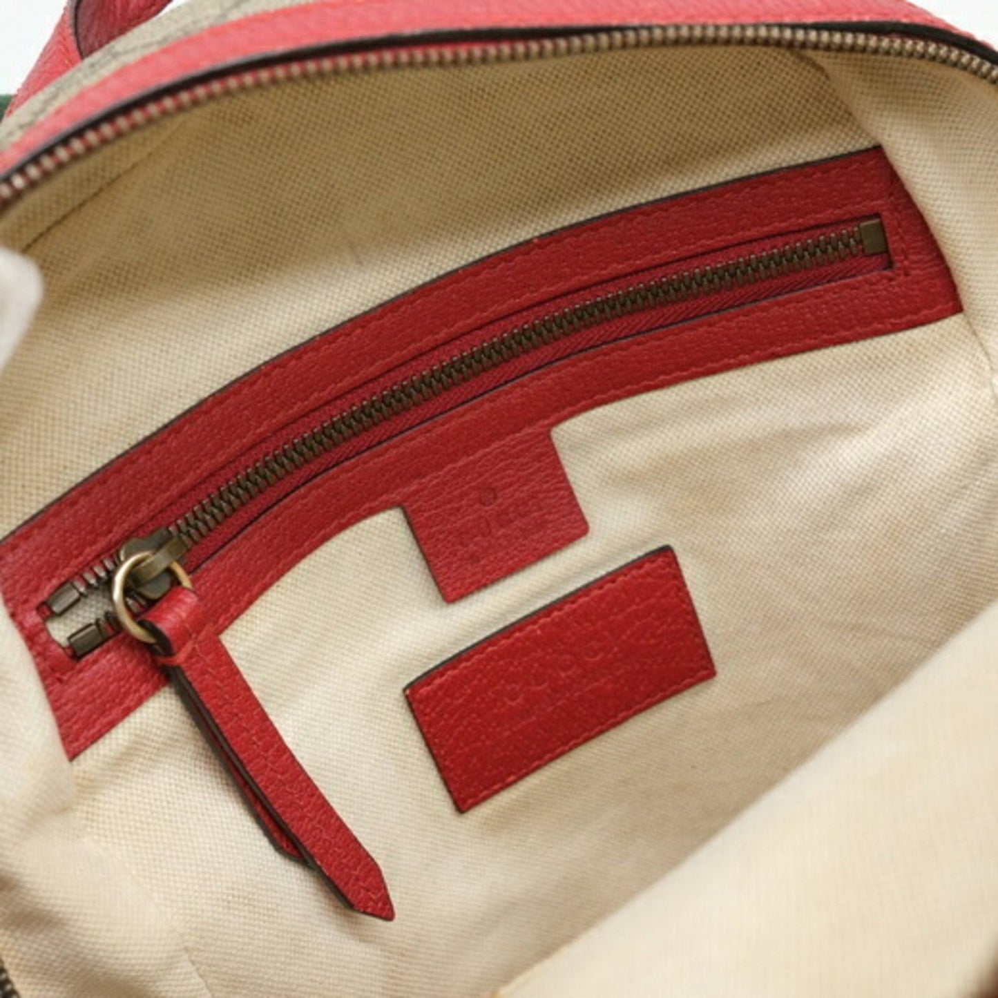 GUCCI Bosco GG Supreme Embroidered Backpack Daypack Canvas Leather 495621