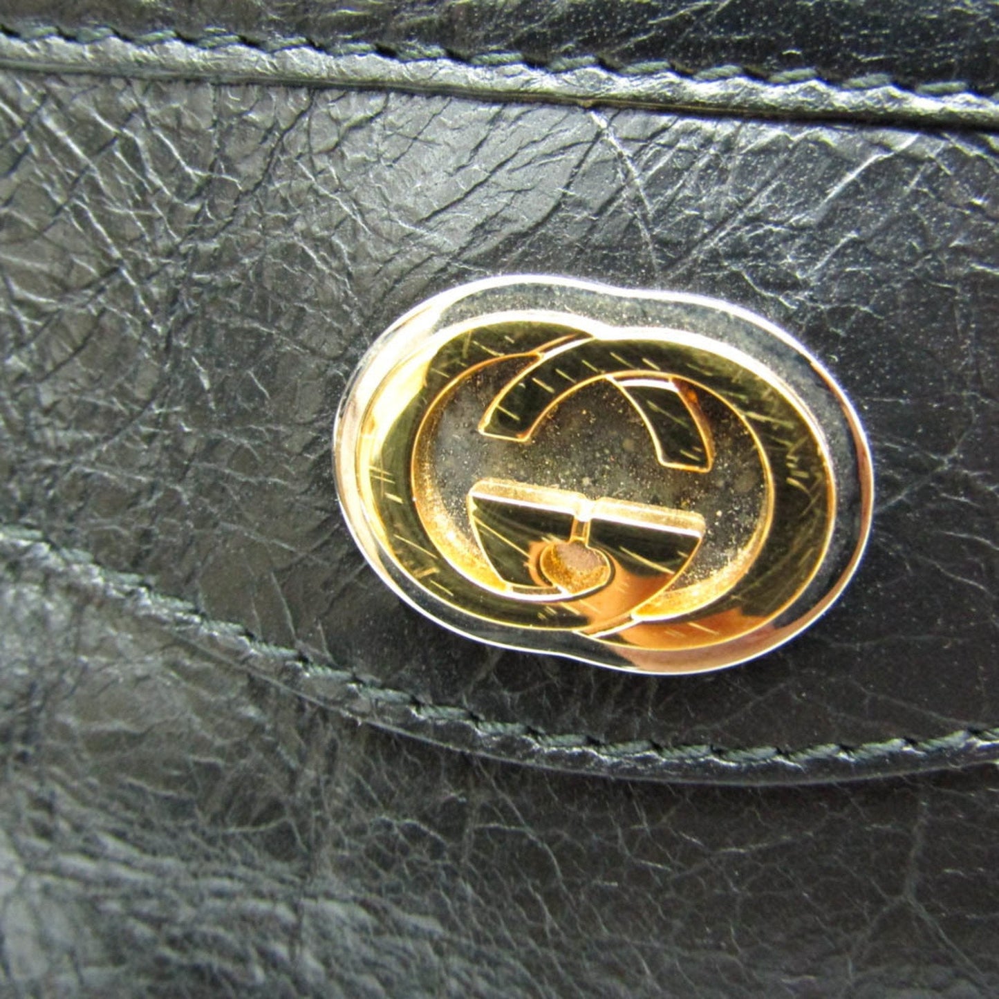 Gucci Interlocking 575991 Women,Men Leather Clutch Bag Black