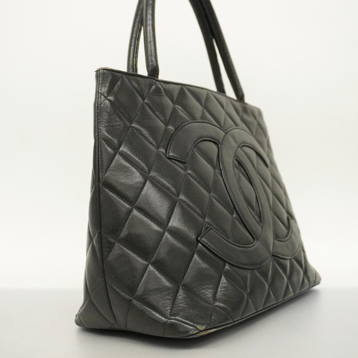 CHANEL Reprint Tote Women's Leather Tote Bag Black