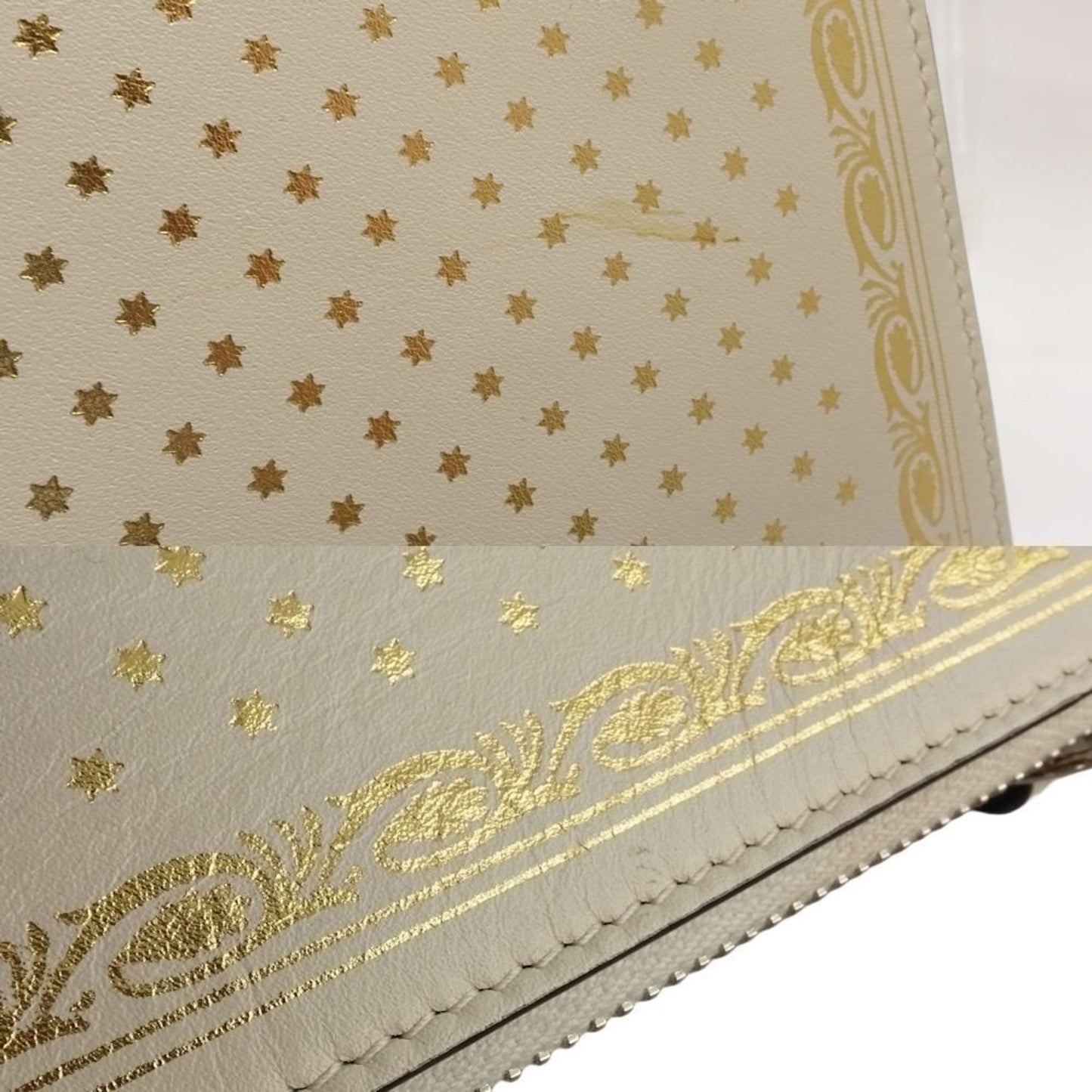 GUCCI SEGA collaboration 510489 Second bag clutch leather ivory gold 181080