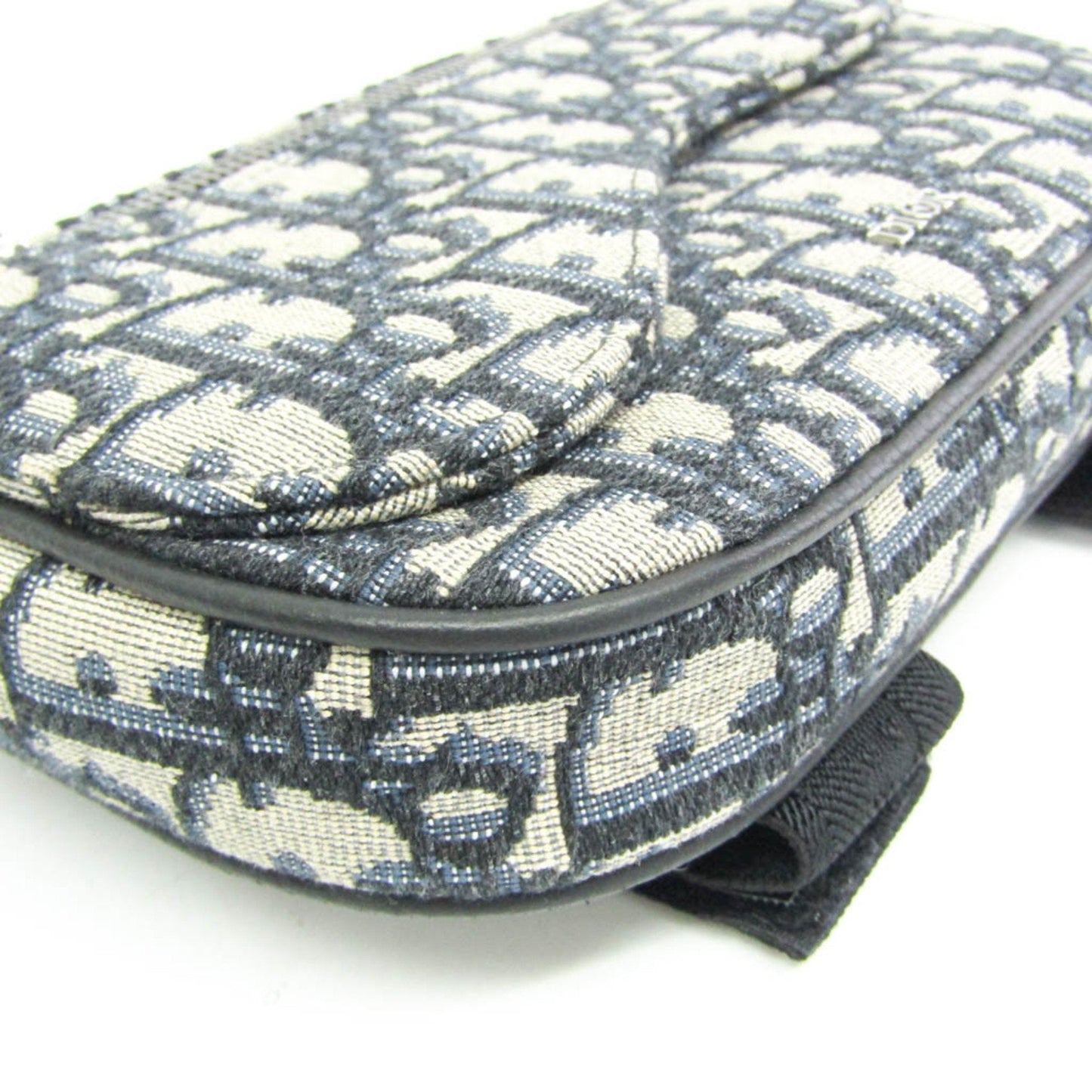 Christian Dior Oblique Women,Men Canvas Clutch Bag Cream,Navy