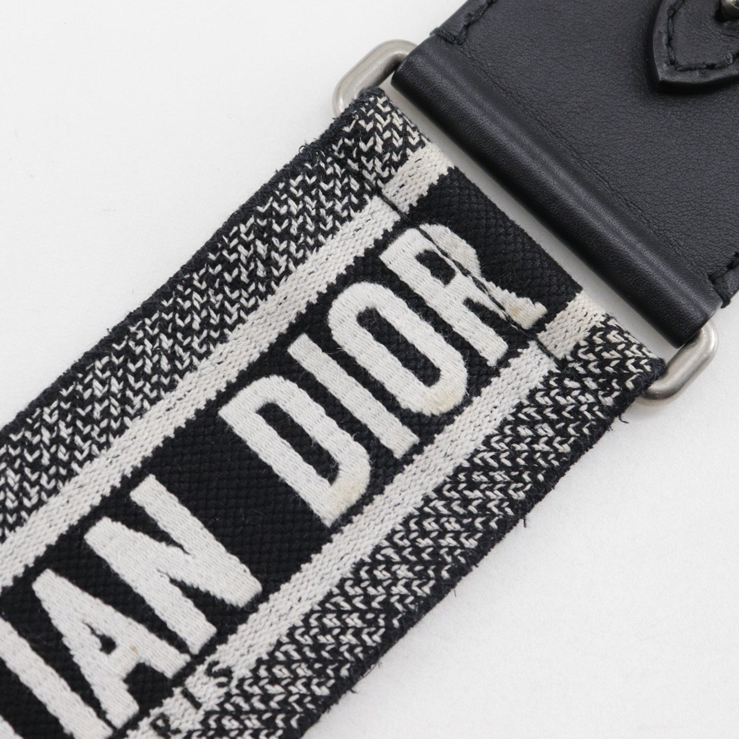 Christian Dior Jadior Shoulder Bag Clutch Calf Black/White 2way Type Women's