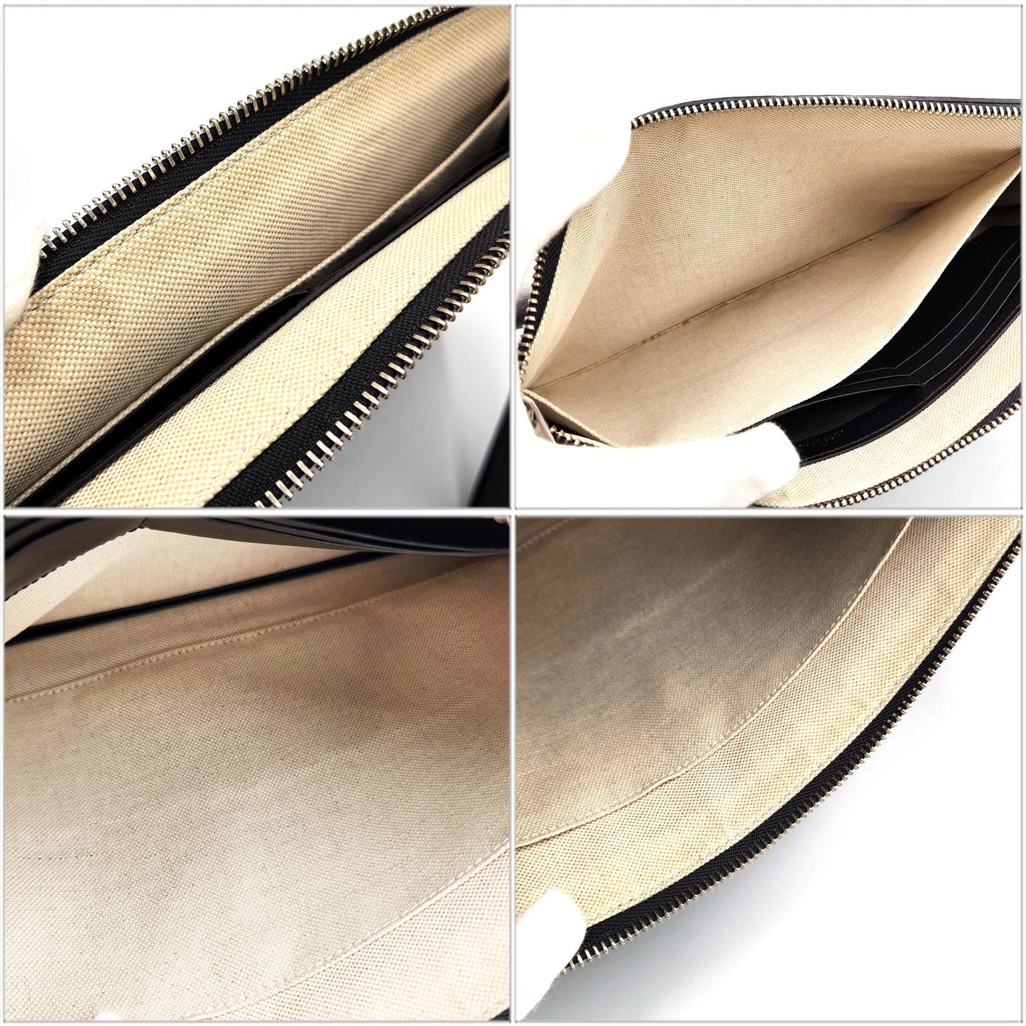 GUCCI GG embossed clutch bag 625569 black leather second for women and men