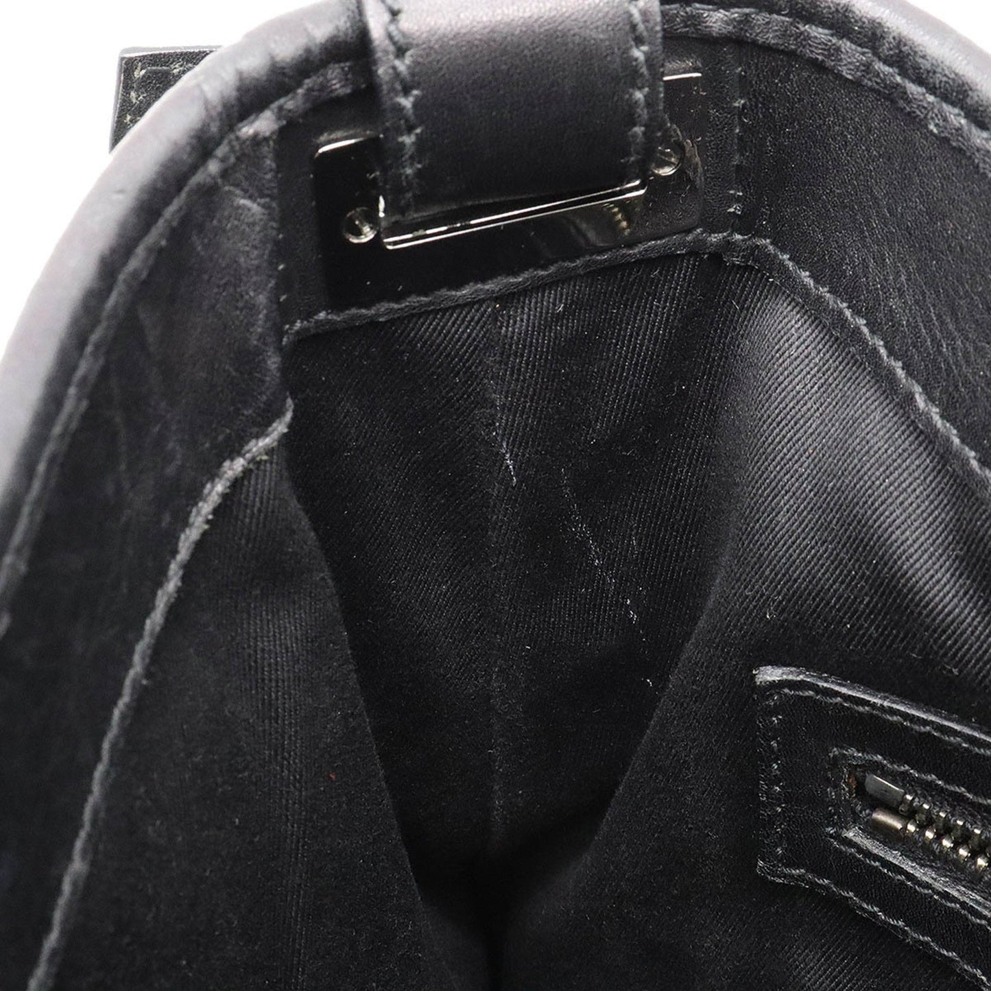 GUCCI GG Canvas New Jackie Shoulder Bag Leather Black