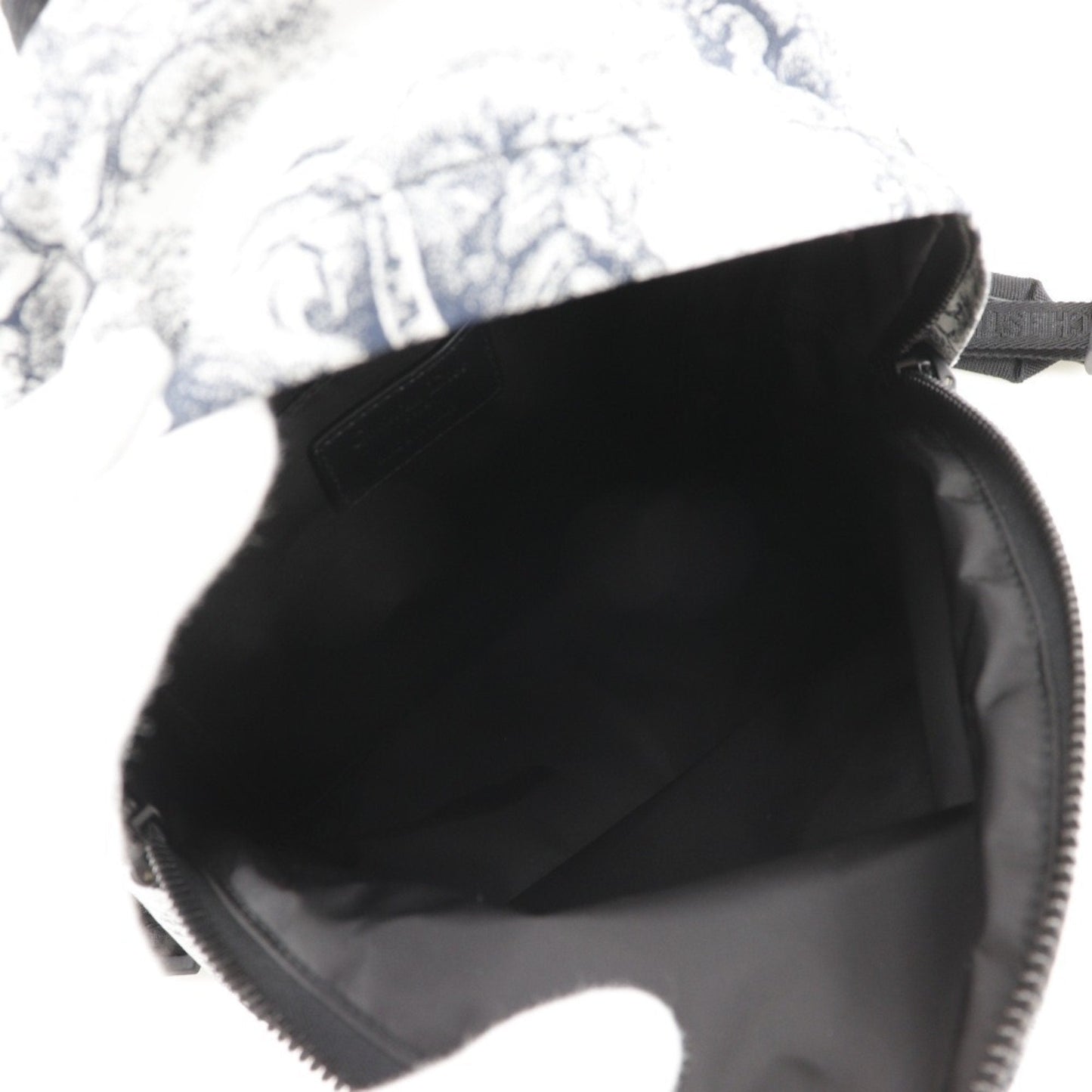 Christian Dior Small Backpack Rucksack/Daypack Toile de Jouy M6108SNTJ Nylon Black/White 2way A5 Double Women's