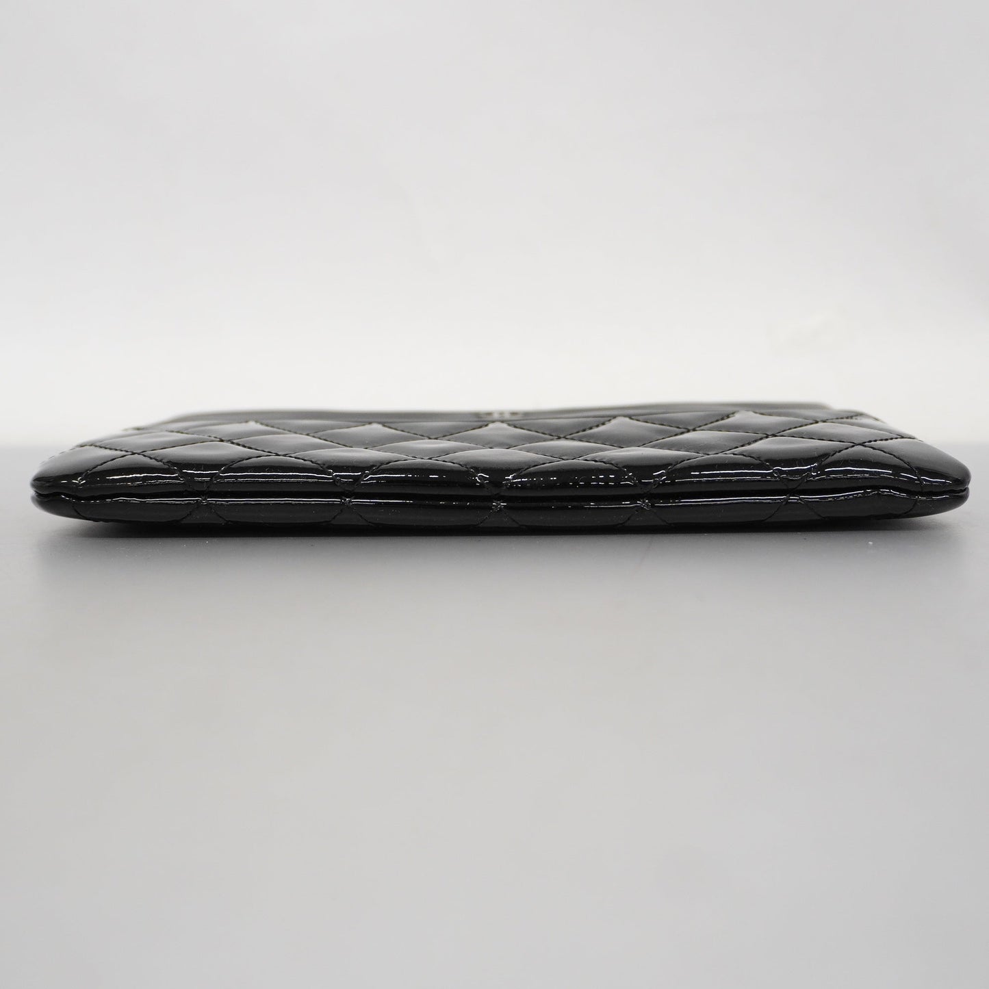 CHANEL Matelasse Women's Leather,Patent Leather Clutch Bag Black