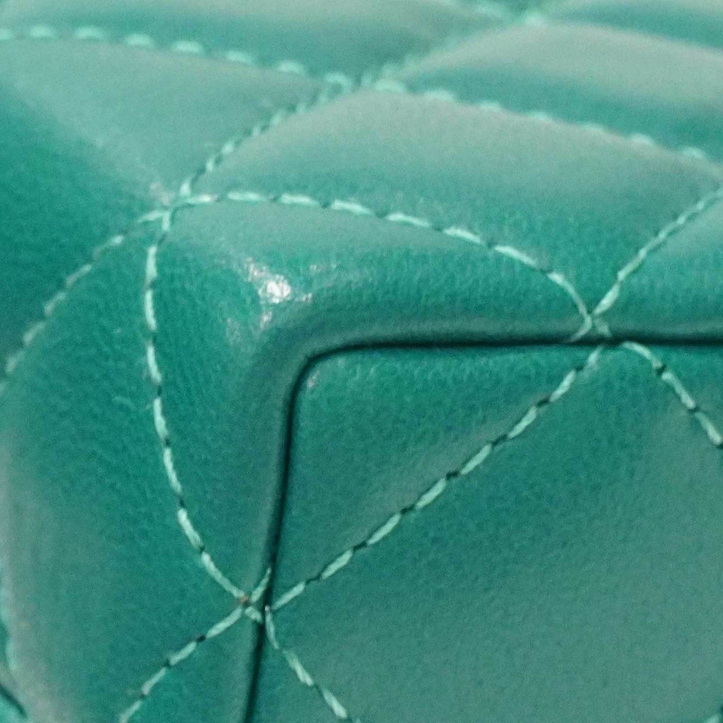 CHANEL Chain Clutch AP3452 Shoulder Bag Green Lambskin Women's Men's