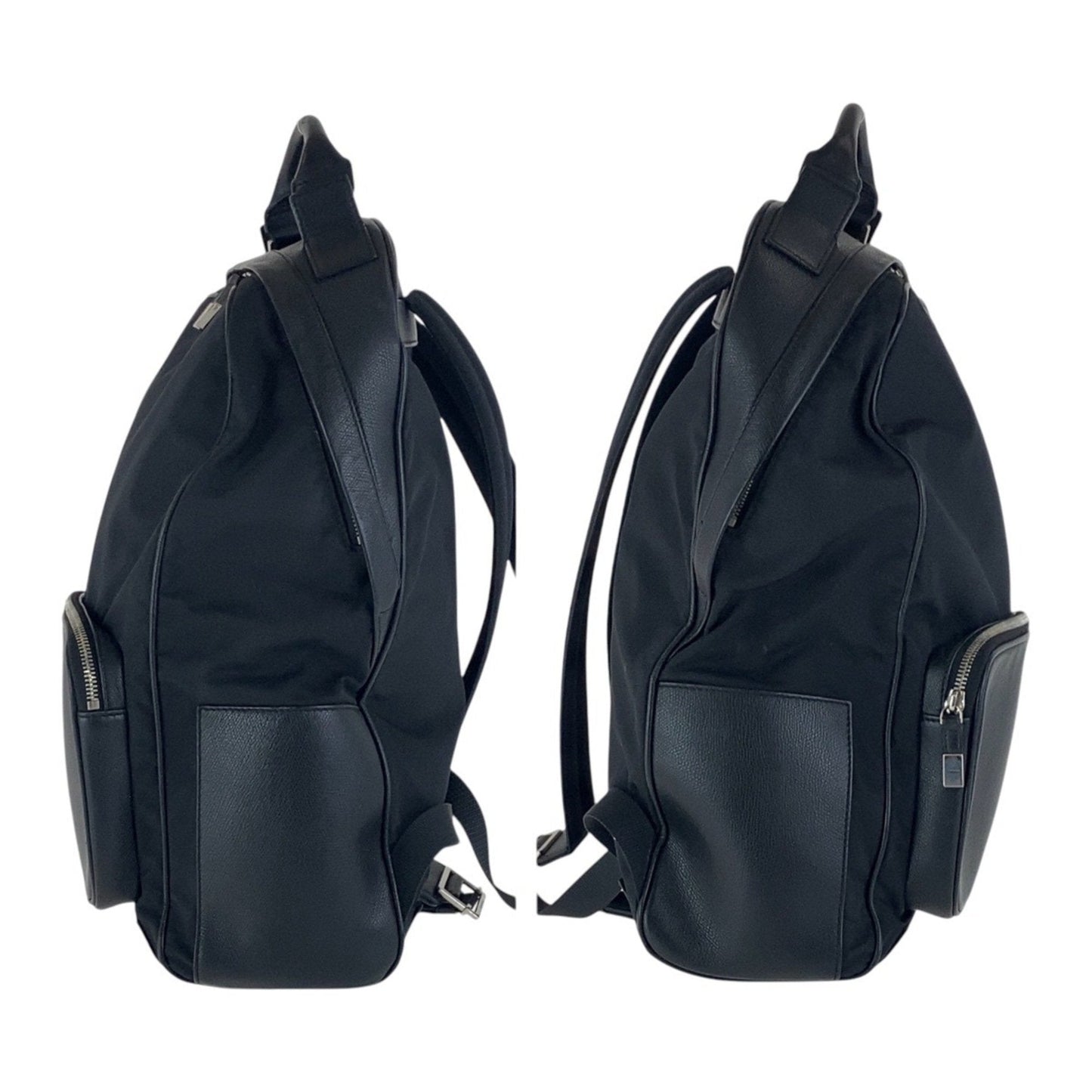 Christian Dior Dior Black Silver Hardware Nylon Leather 03 BO 1105 Backpack Men's