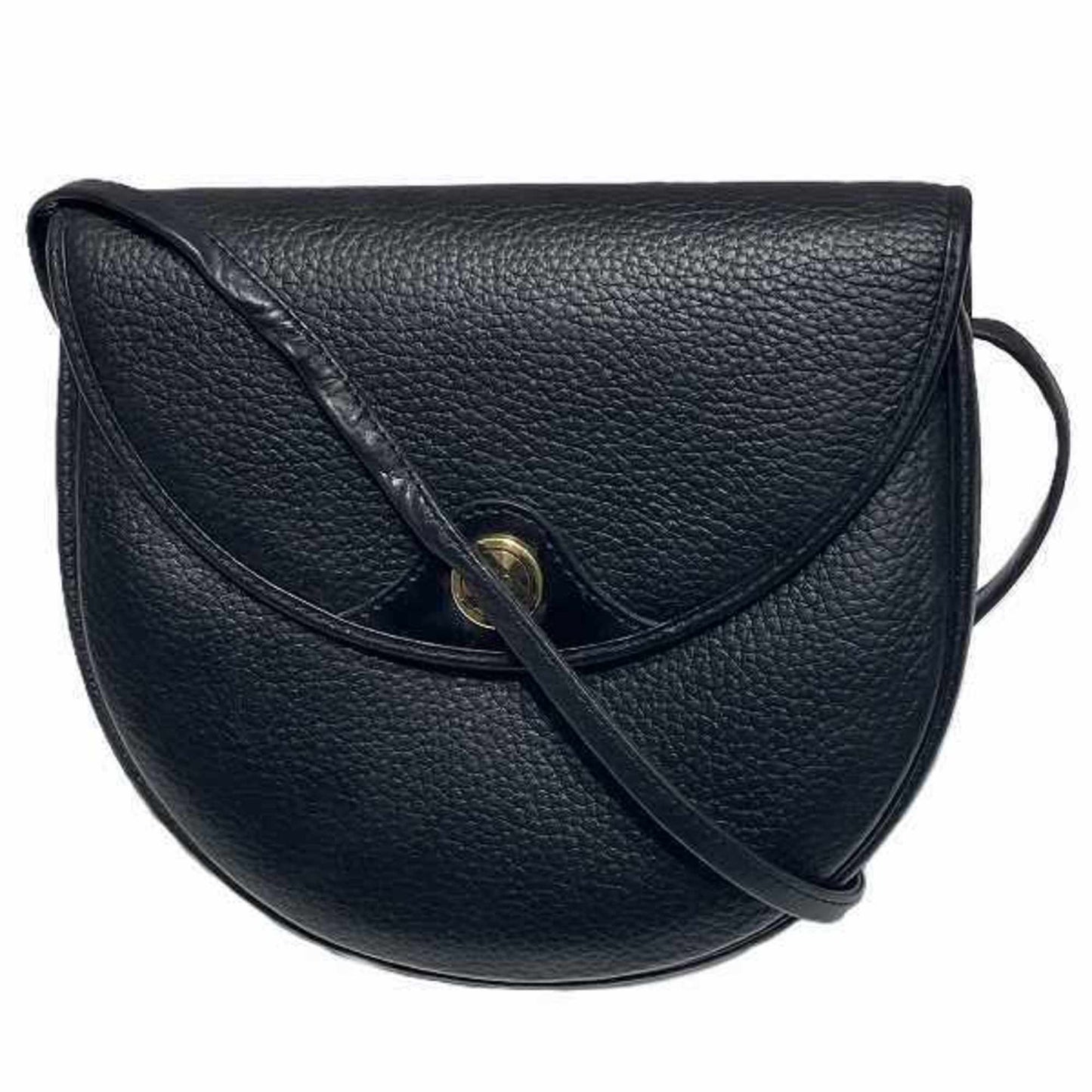 Christian Dior Dior Black Leather Bag Shoulder Clutch Women's