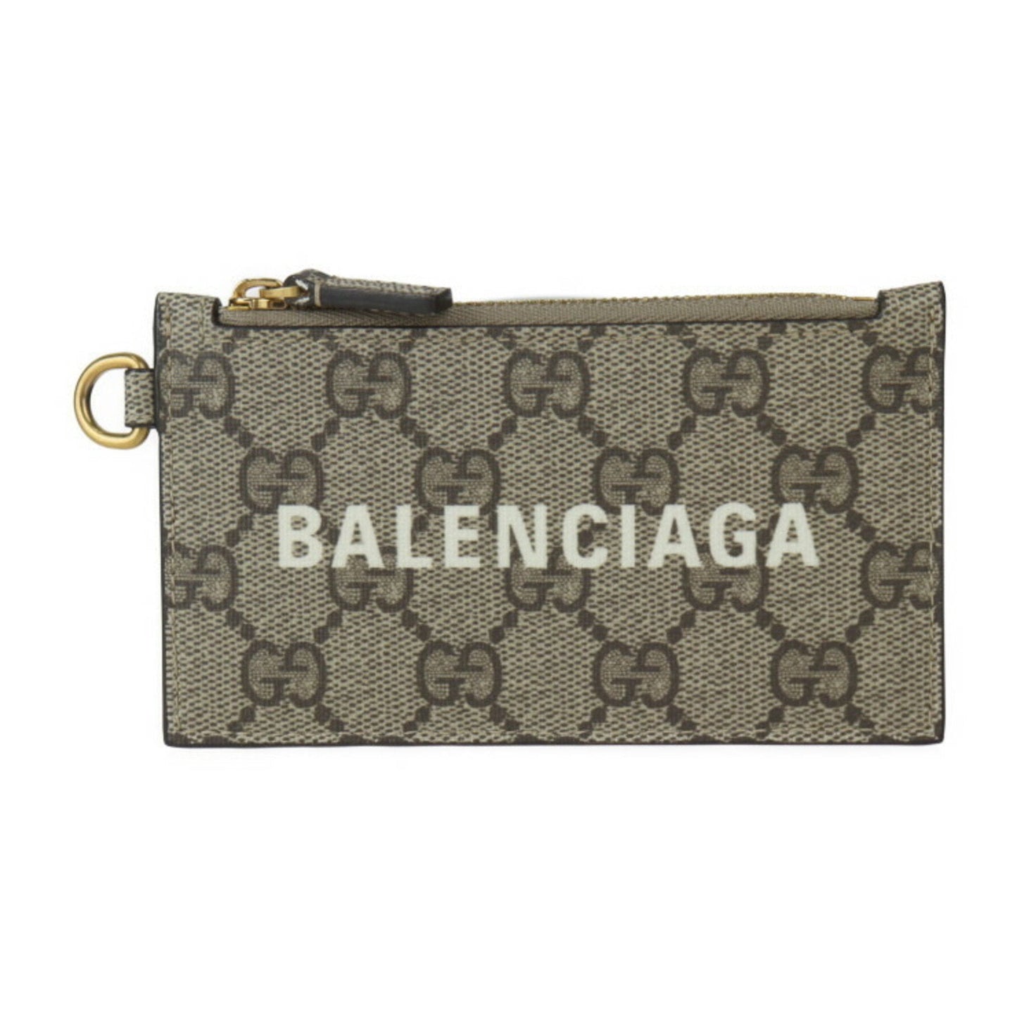 GUCCI Gucci BALENCIAGA Collaboration The Hacker Project Business Card Holder/Card Case 681706 GG Supreme Canvas Beige Brown Neck Strap Included Fragment Wallet/Coin Coin Purse