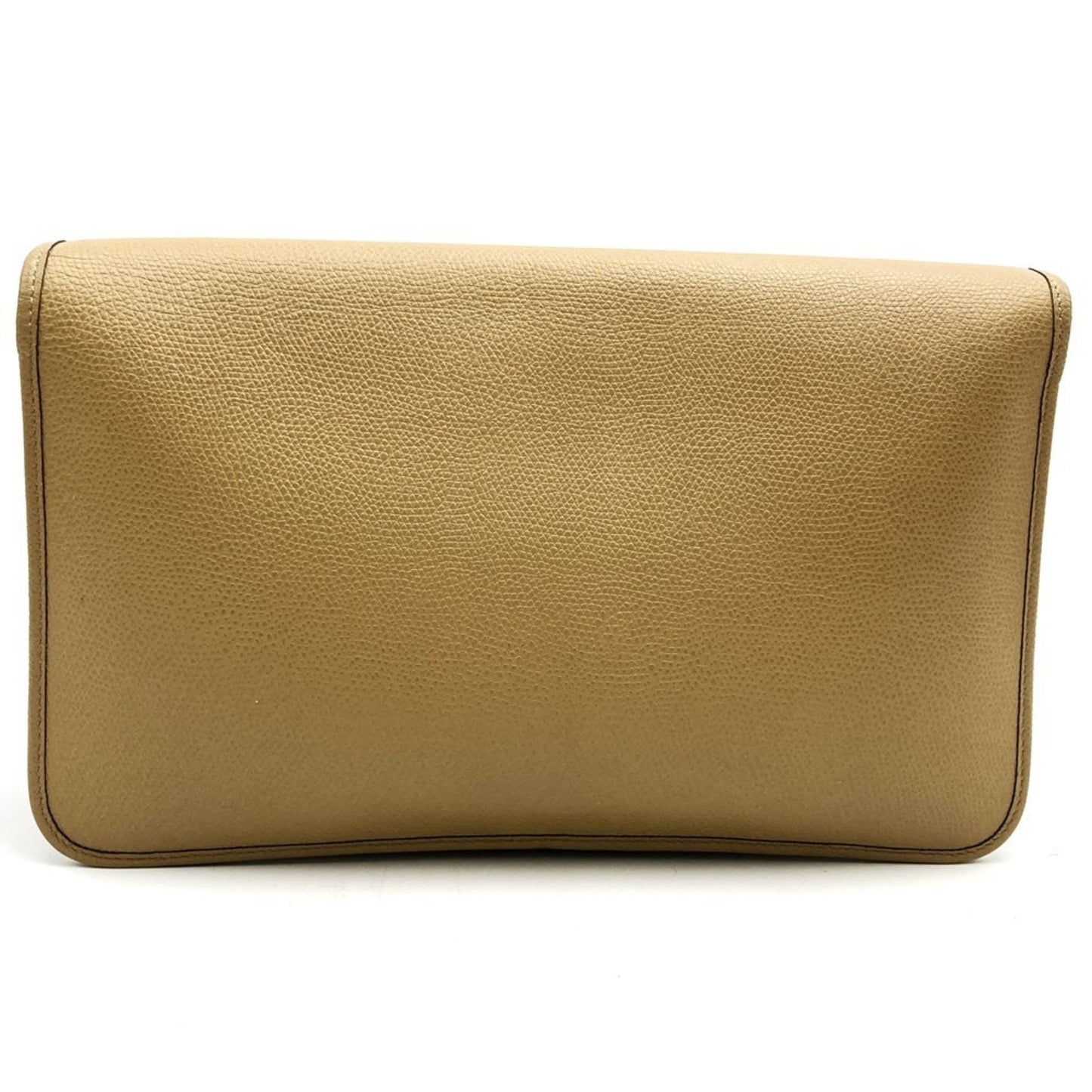 Christian Dior Dior Chain Shoulder Honeycomb Leather Brown Bag Clutch Beige Women's ITH67XBL4V7Y