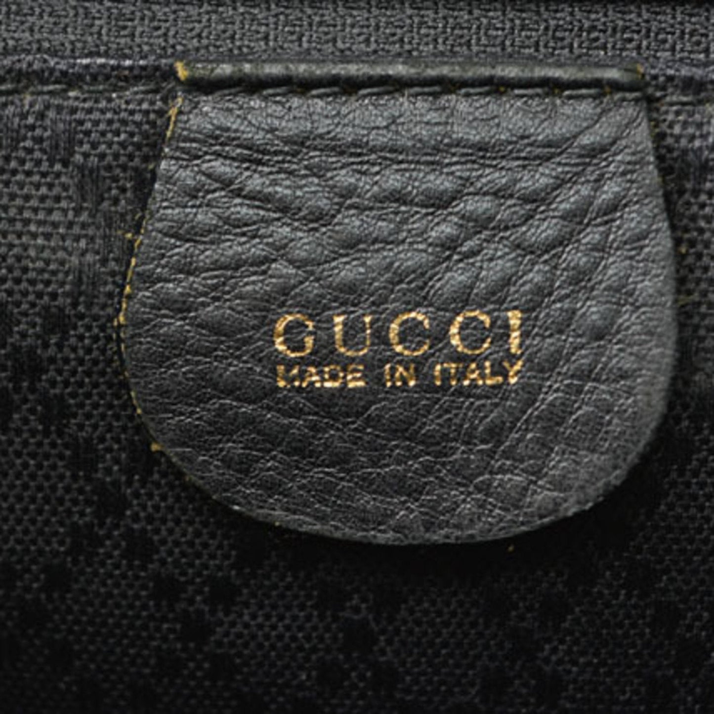 GUCCI Backpack Bamboo Bag Leather Black