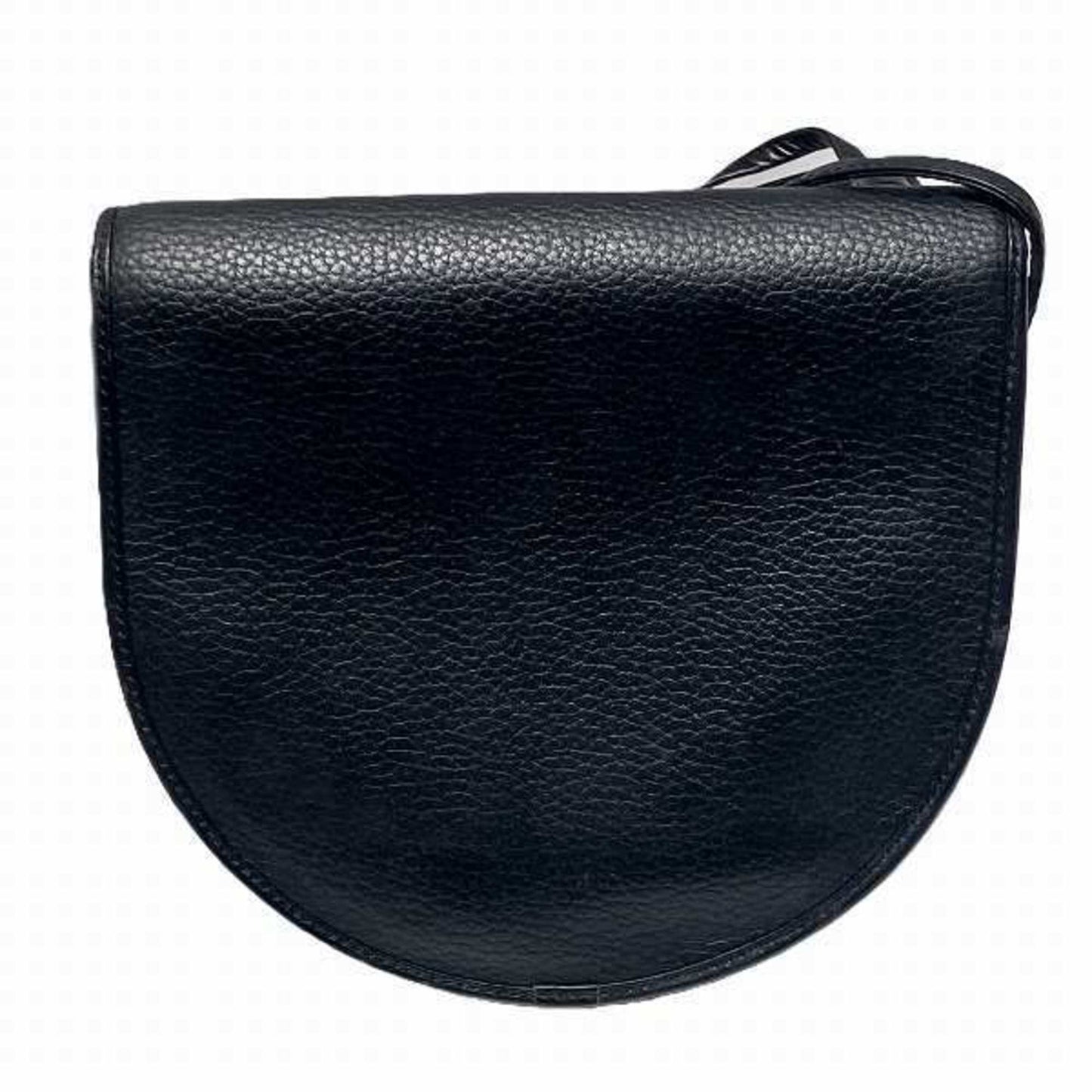 Christian Dior Dior Black Leather Bag Shoulder Clutch Women's