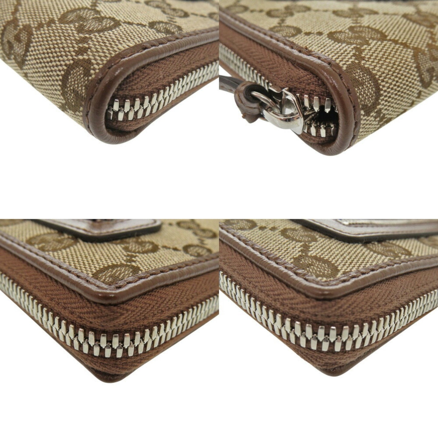 Gucci The Hacker Project Neo Classic Balenciaga Collaboration 681710 GG Canvas Beige Brown Long Wallet 1135GUCCI