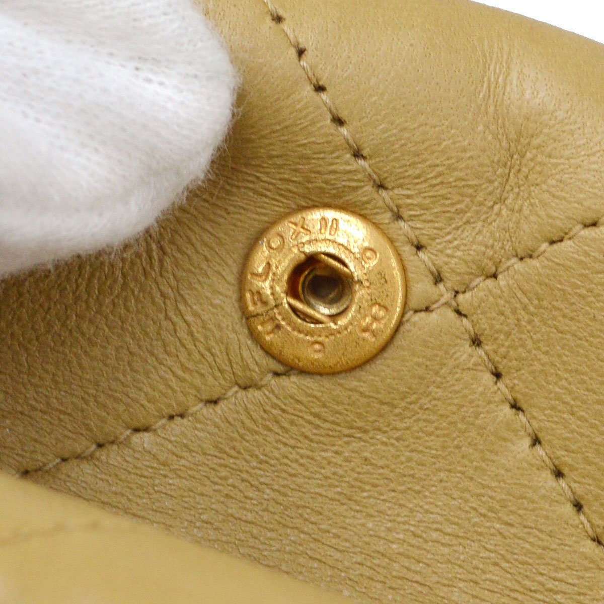 CHANEL 1994-1996 Beige Lambskin Quilted CF Backpack Medium