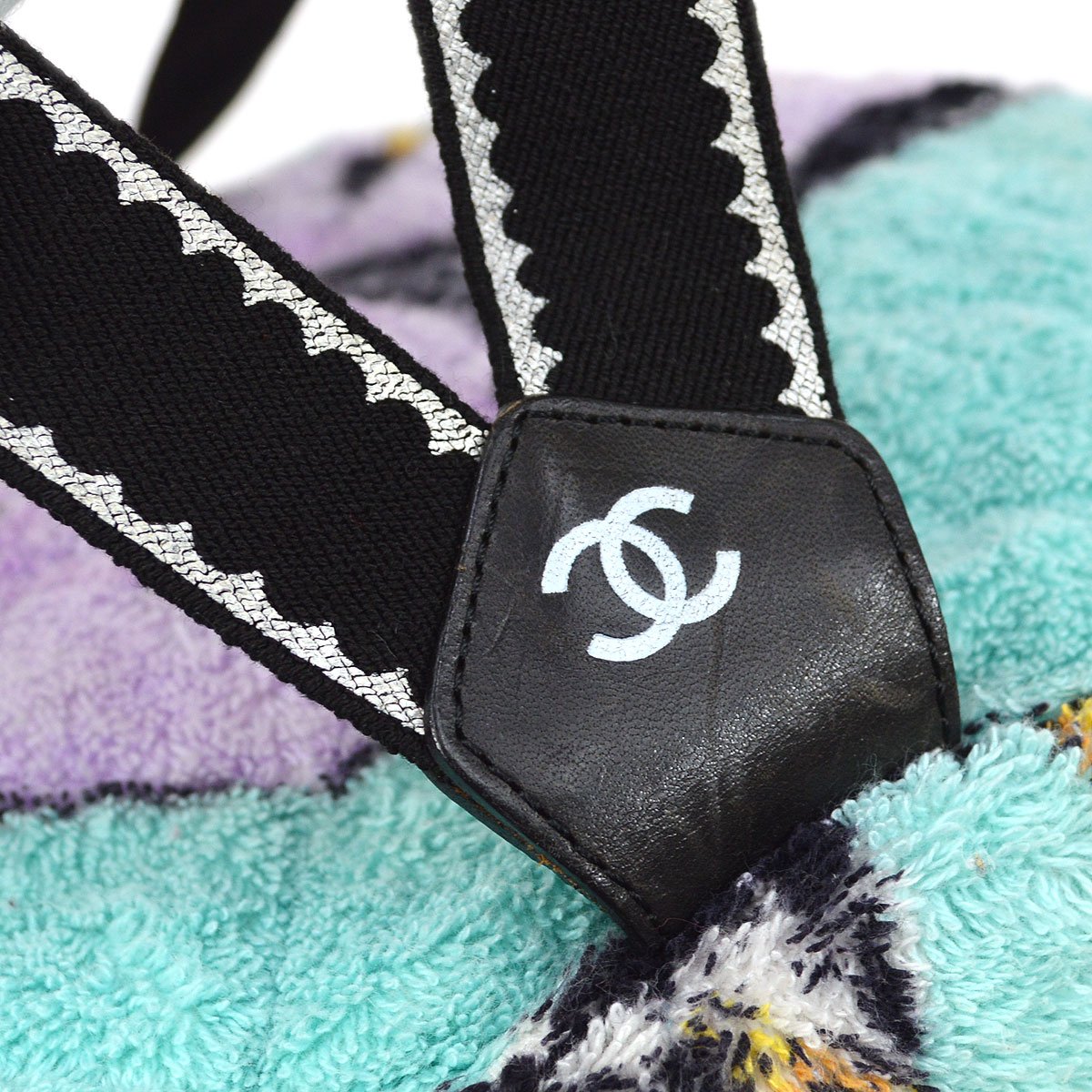 CHANEL 1994 Blue Terry Cloth Quilted Backpack