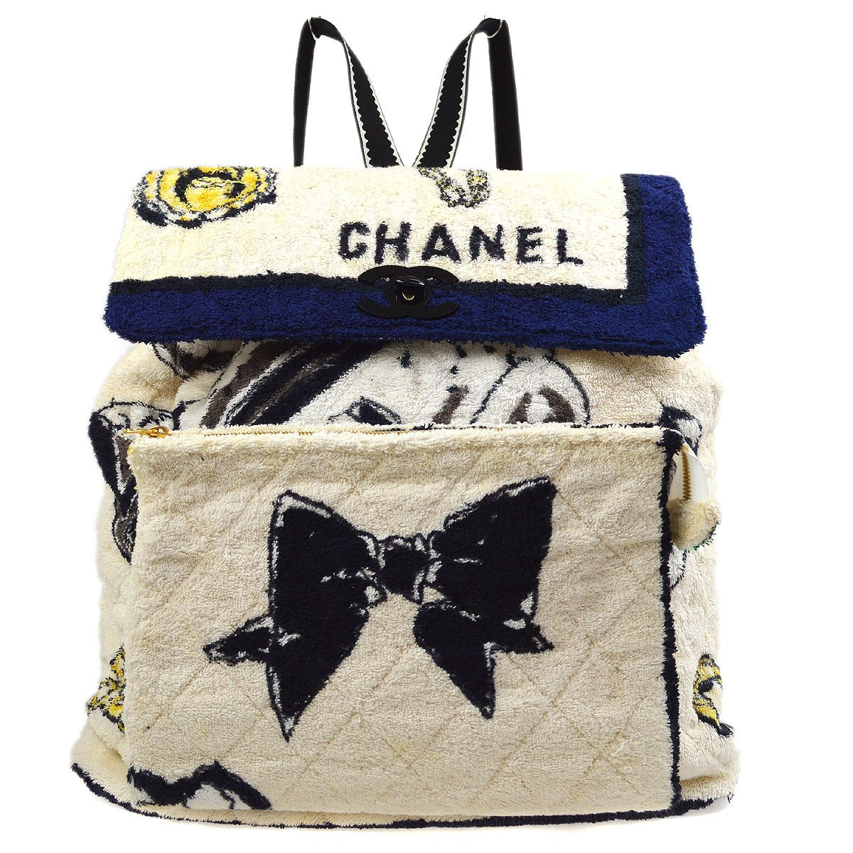 CHANEL 1994 Terry Cloth Jumbo Backpack