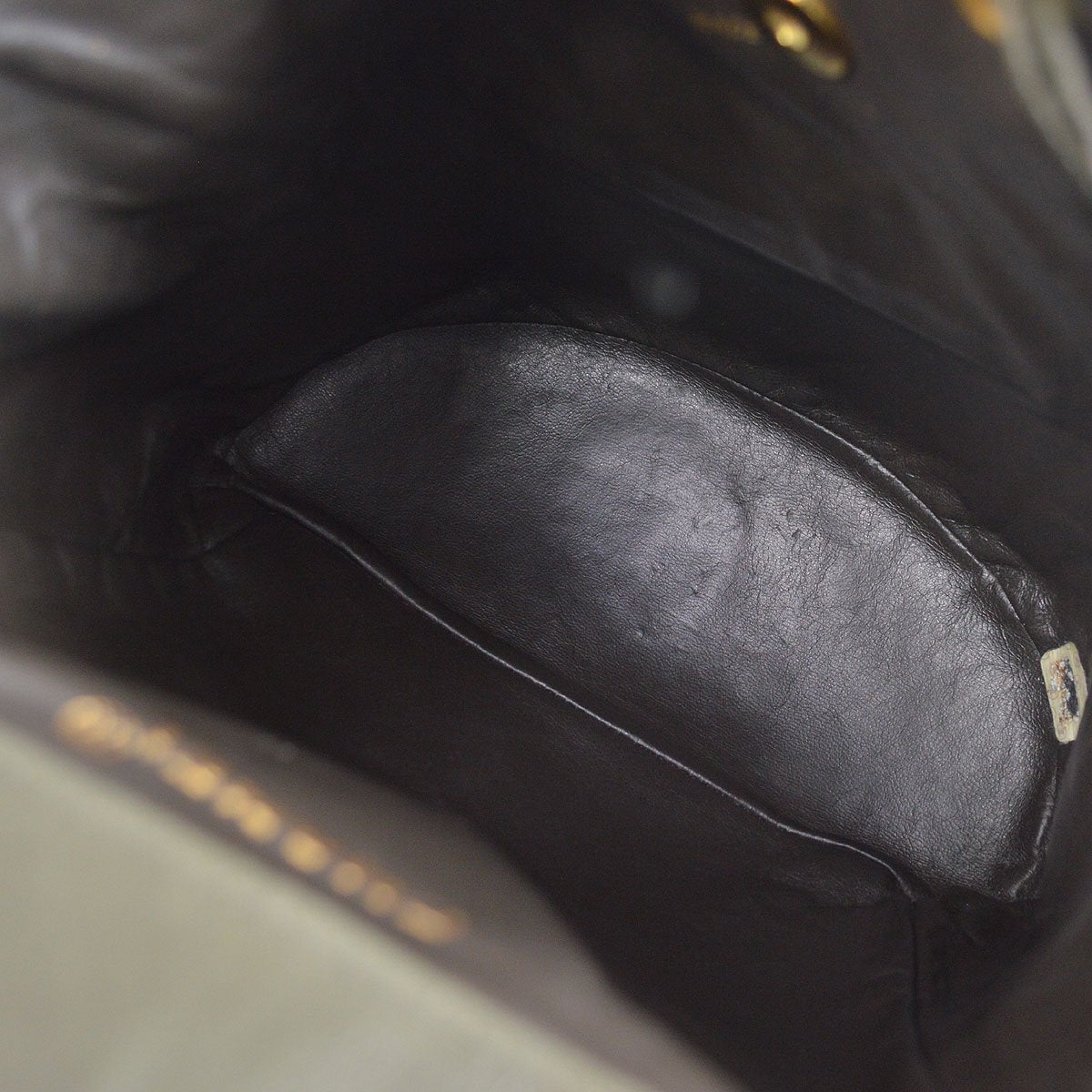 CHANEL 1990s DUMA Backpack Medium Khaki Lambskin