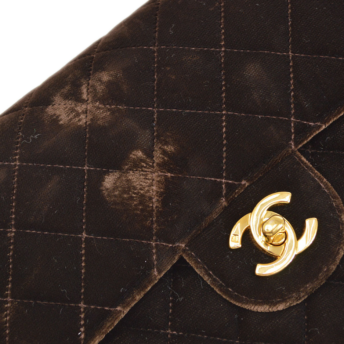 CHANEL 1994-1996 Brown Velvet Classic Flap Backpack Medium