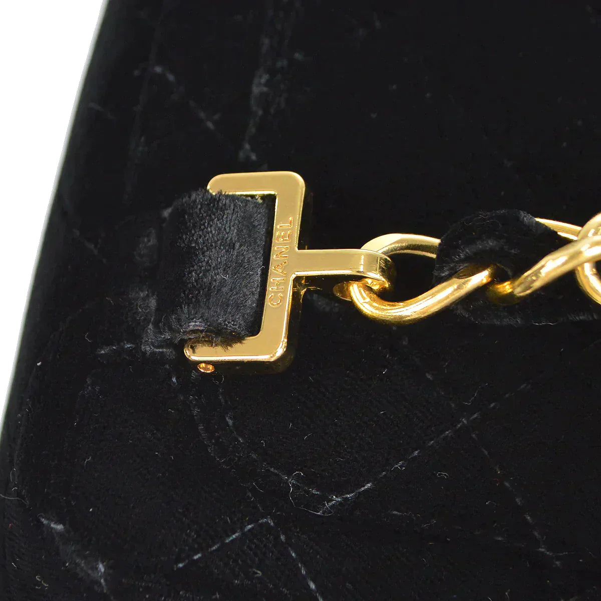 CHANEL 1994-1996 Classic Flap Backpack Black Velvet