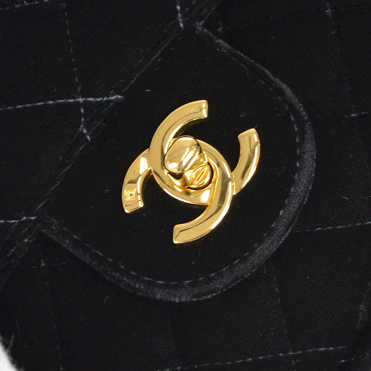 CHANEL 1994-1996 Classic Flap Backpack Black Velvet