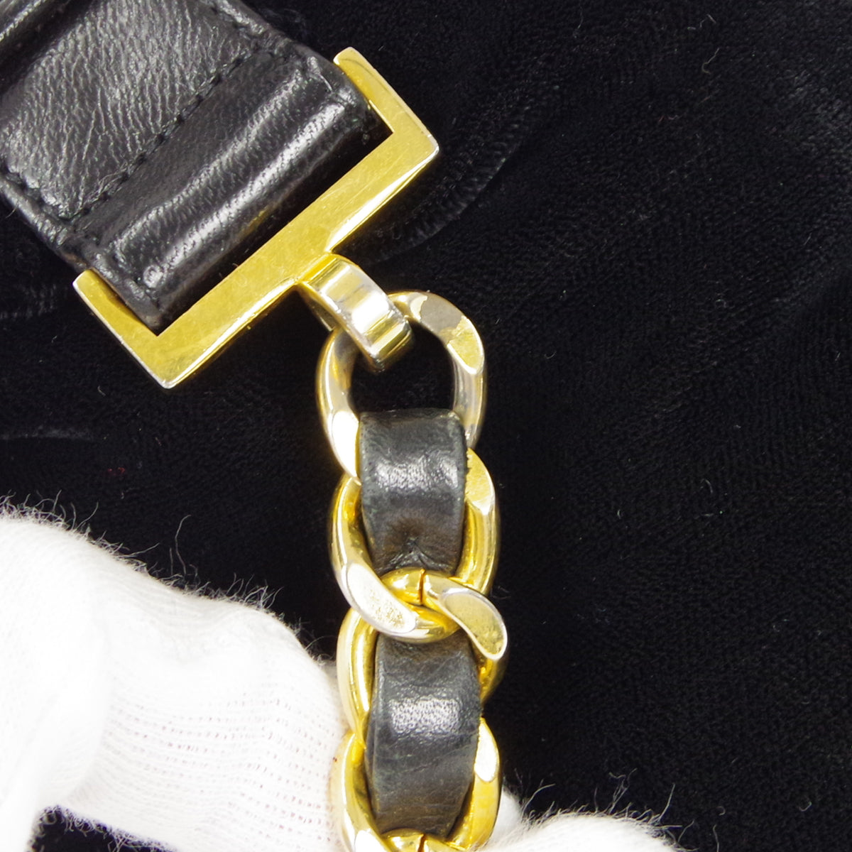 CHANEL 1991-1994 Backpack Black Velvet