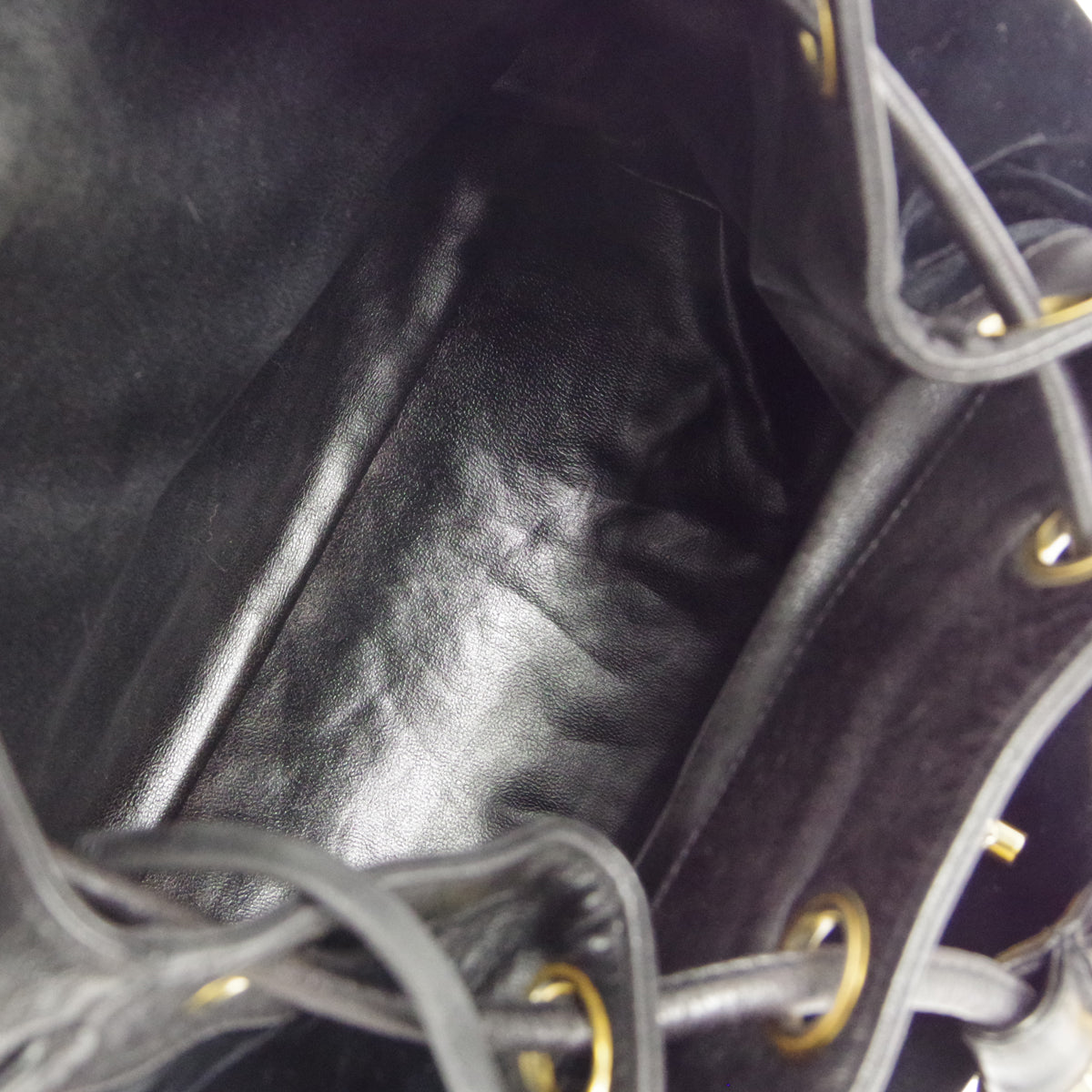 CHANEL 1991-1994 Backpack Black Velvet