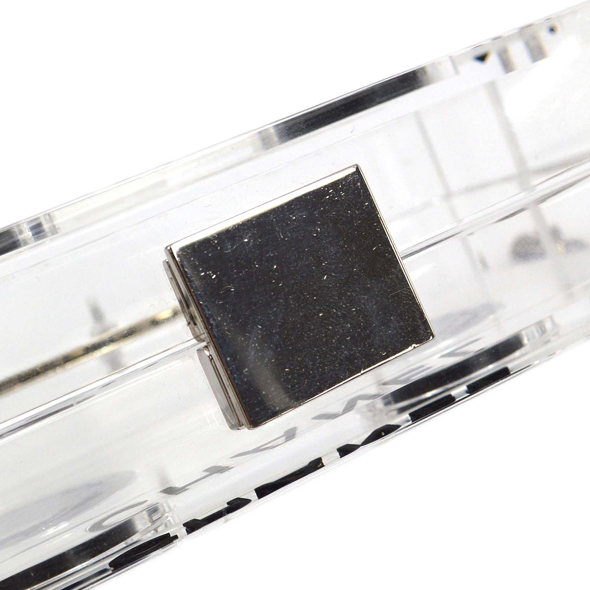 Chanel Clear Acrylic Cassette Tape Clutch Bag 04P