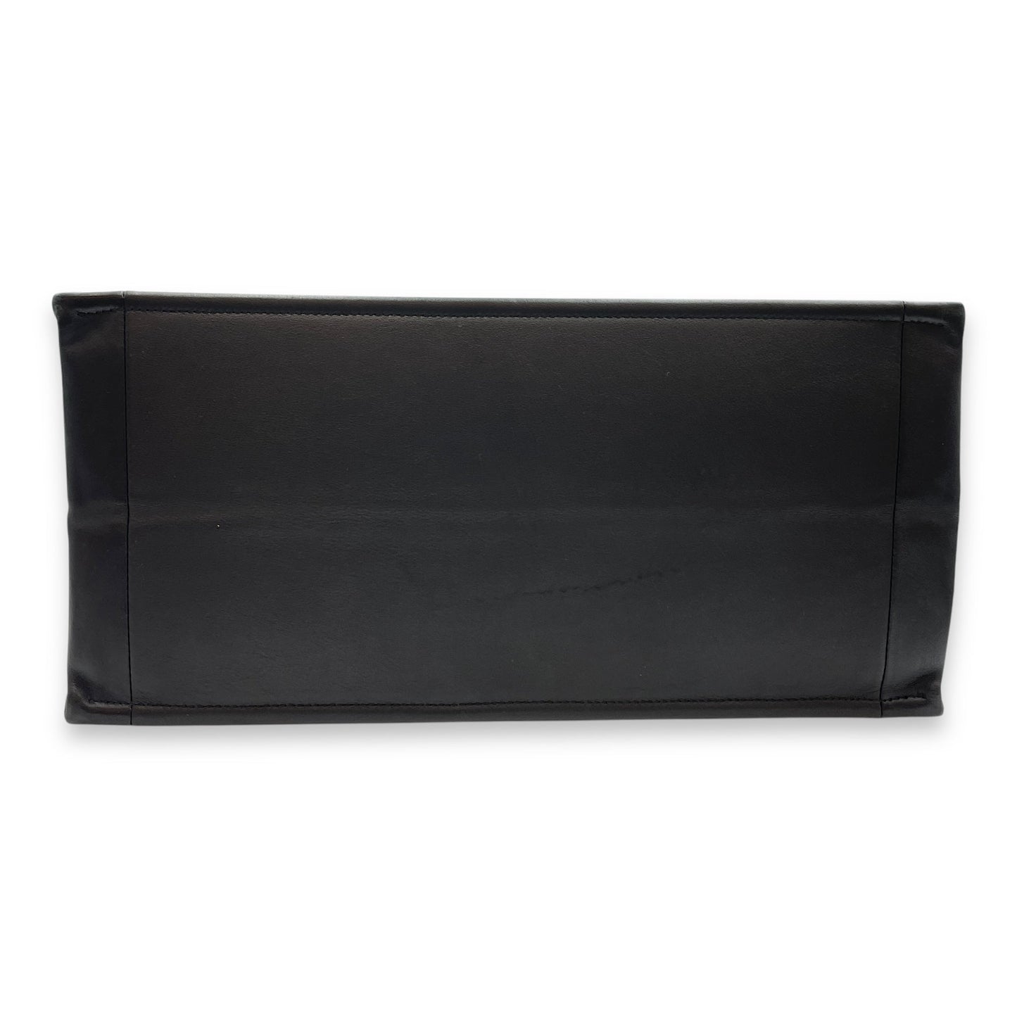 Book Tote Medium Black Top Handle Bag in Calfskin