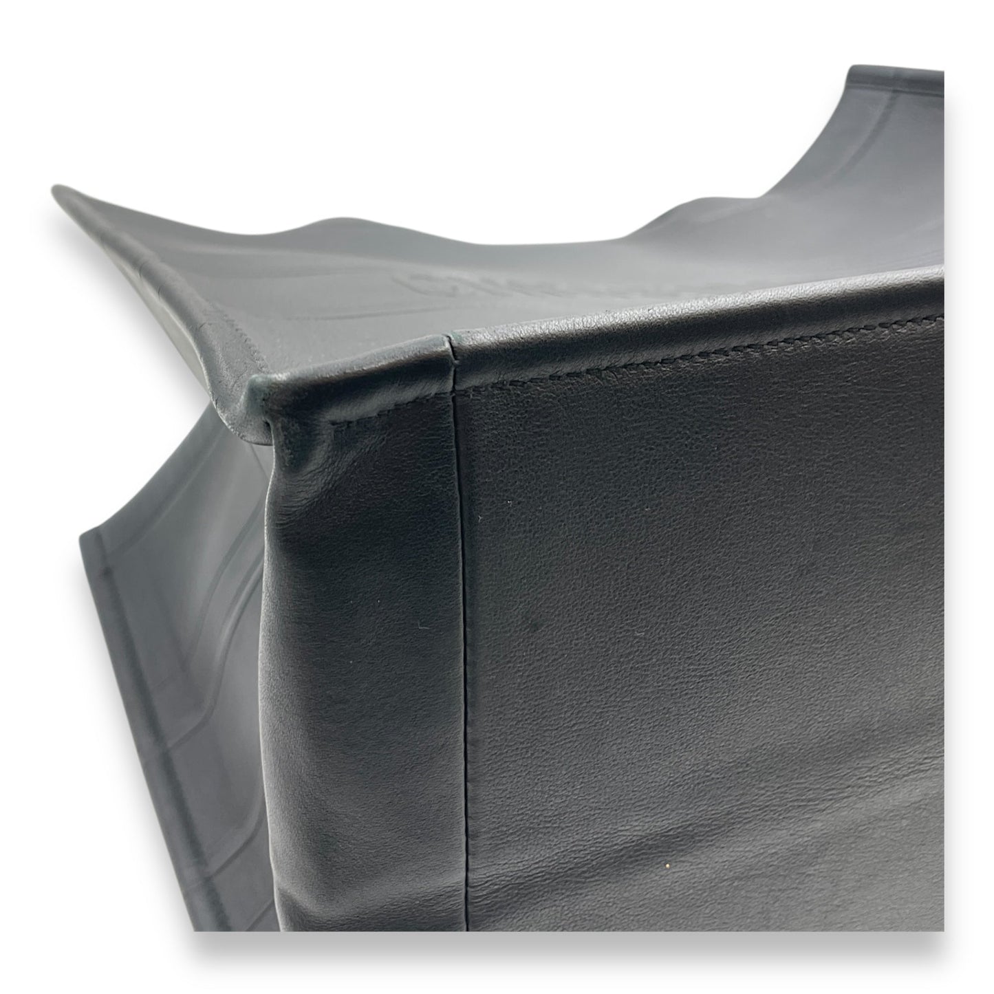 Book Tote Medium Black Top Handle Bag in Calfskin