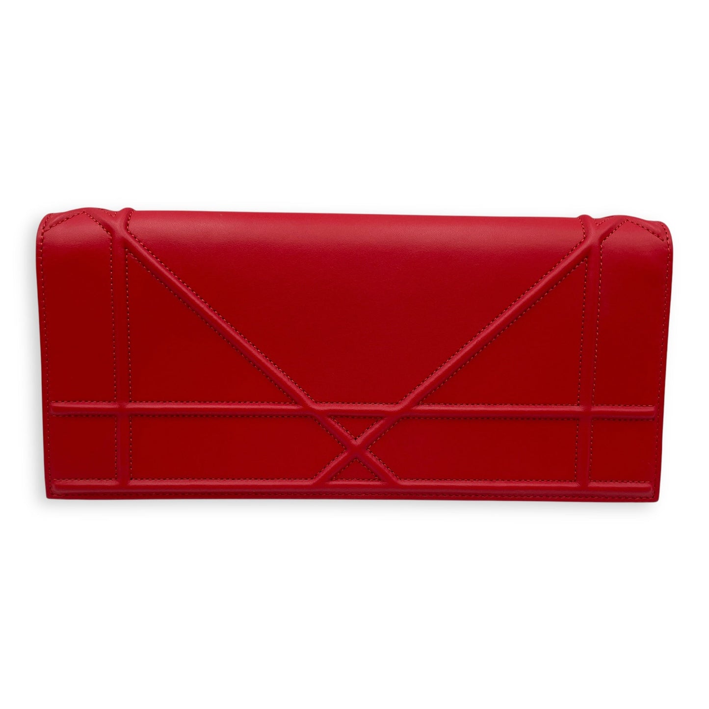 Diorama Red Crossbody Bag in Lambskin, Silver hardware