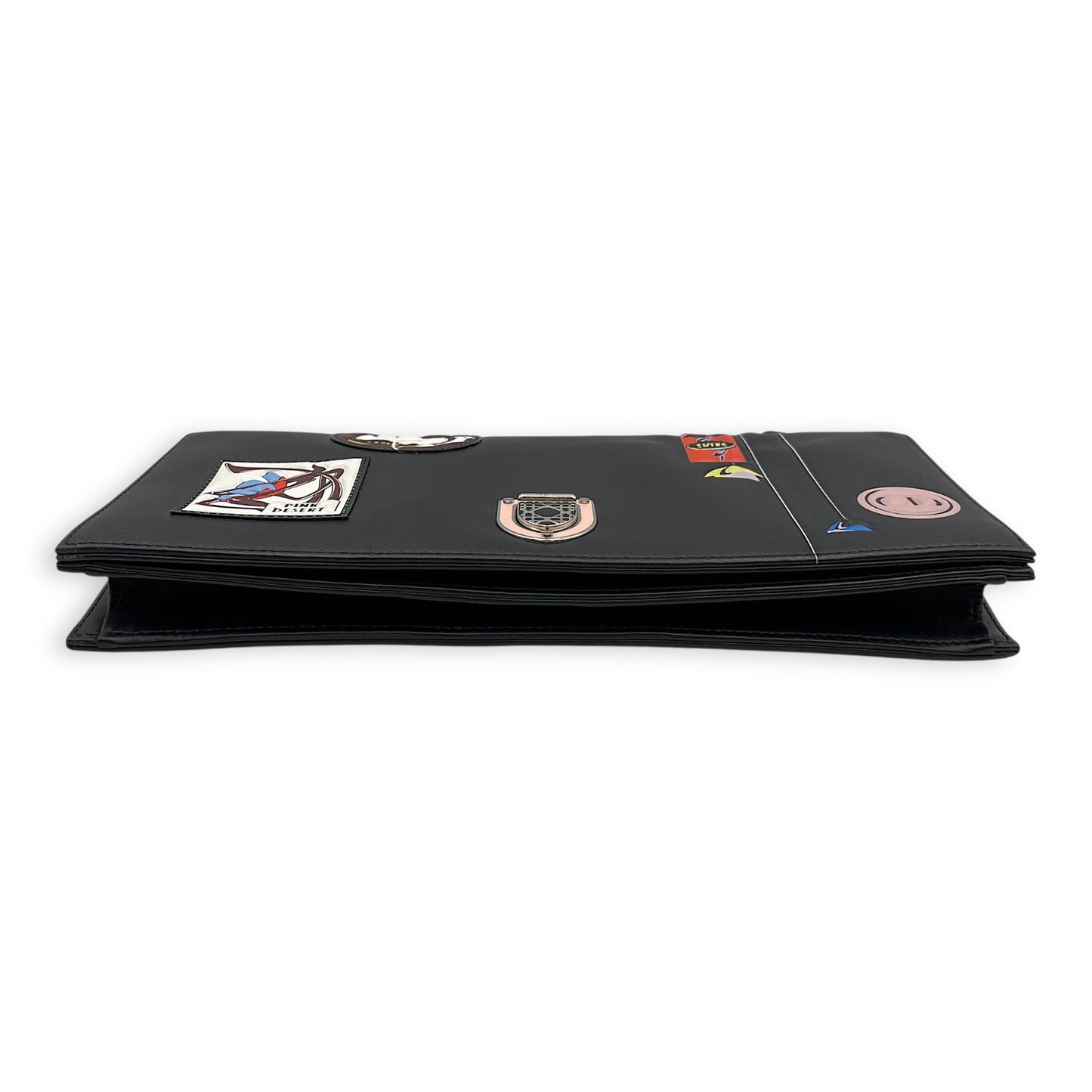 Paradise Diorama (2016) Black Clutch in Calfskin, Silver hardware