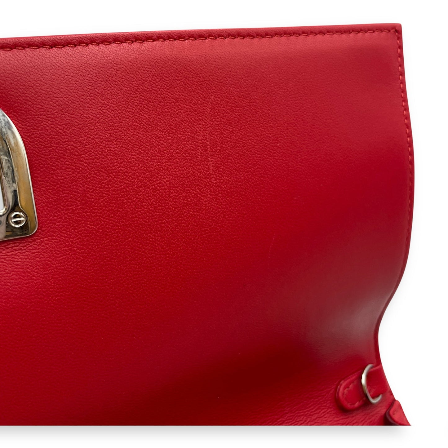 Diorama Red Crossbody Bag in Lambskin, Silver hardware